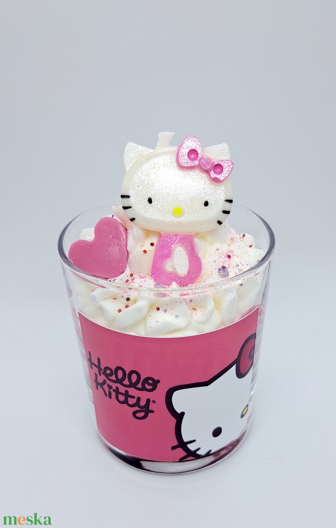 Hello Kitty Szójaviasz gyertya - kellékek & szerszámok - dekorációs kellékek - dekorációs gyertya - Meska.hu