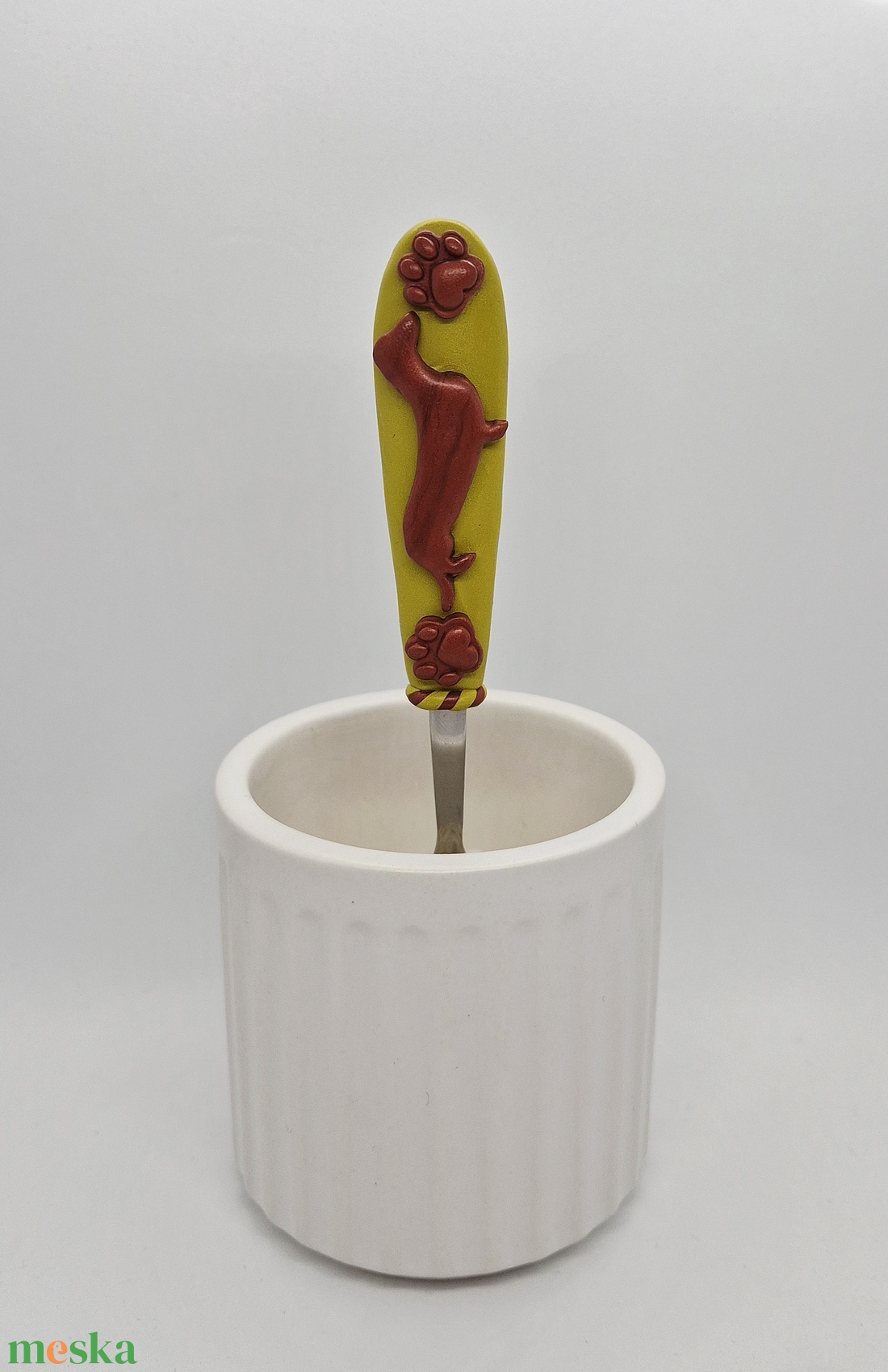 Tacsis polymer clay kanál - otthon & életmód - konyhafelszerelés, tálalás - tálalás - kanál & villa - Meska.hu