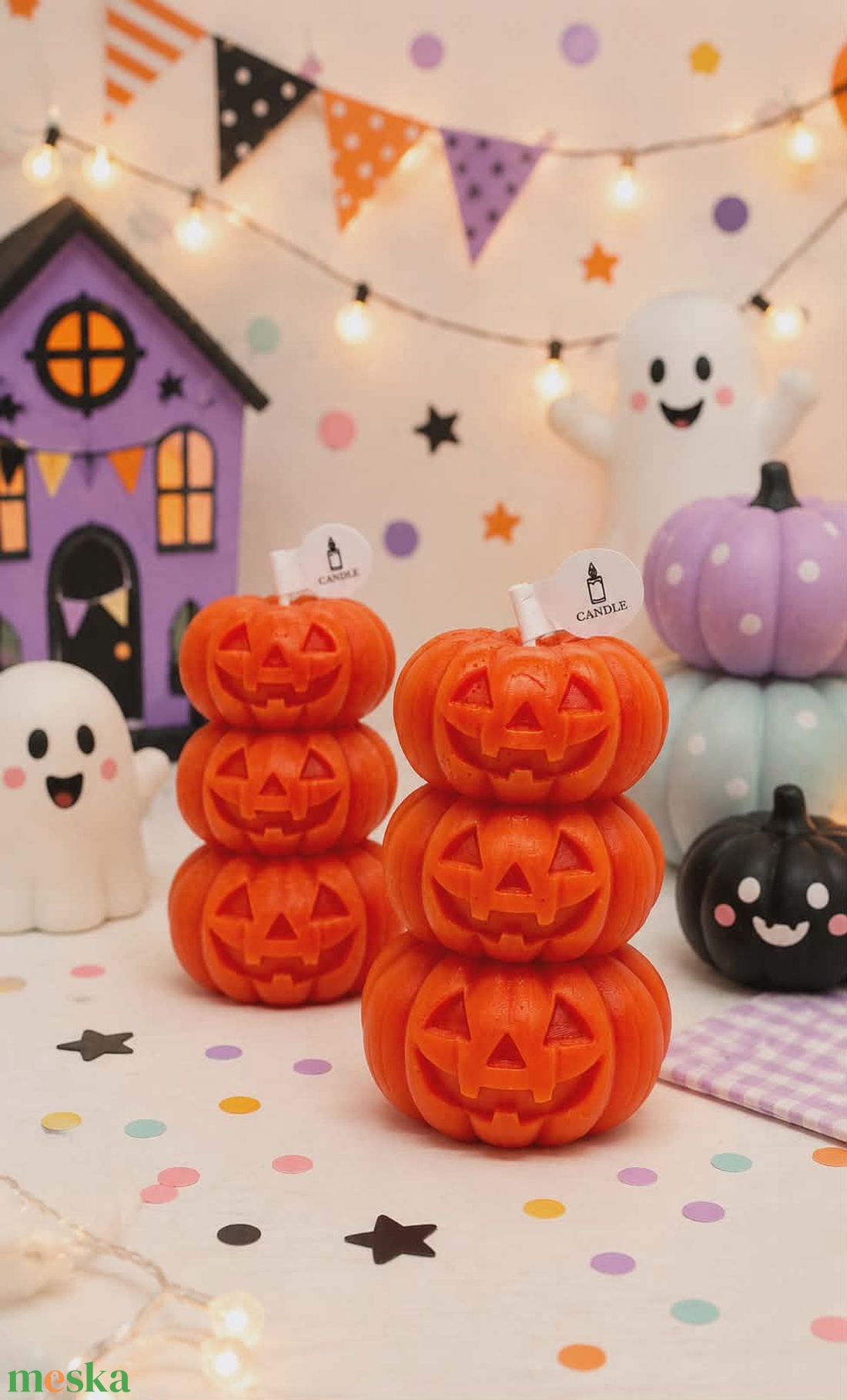 Halloween tök gyertya - otthon & életmód - gyertya, illat, aroma - aromalámpa - Meska.hu