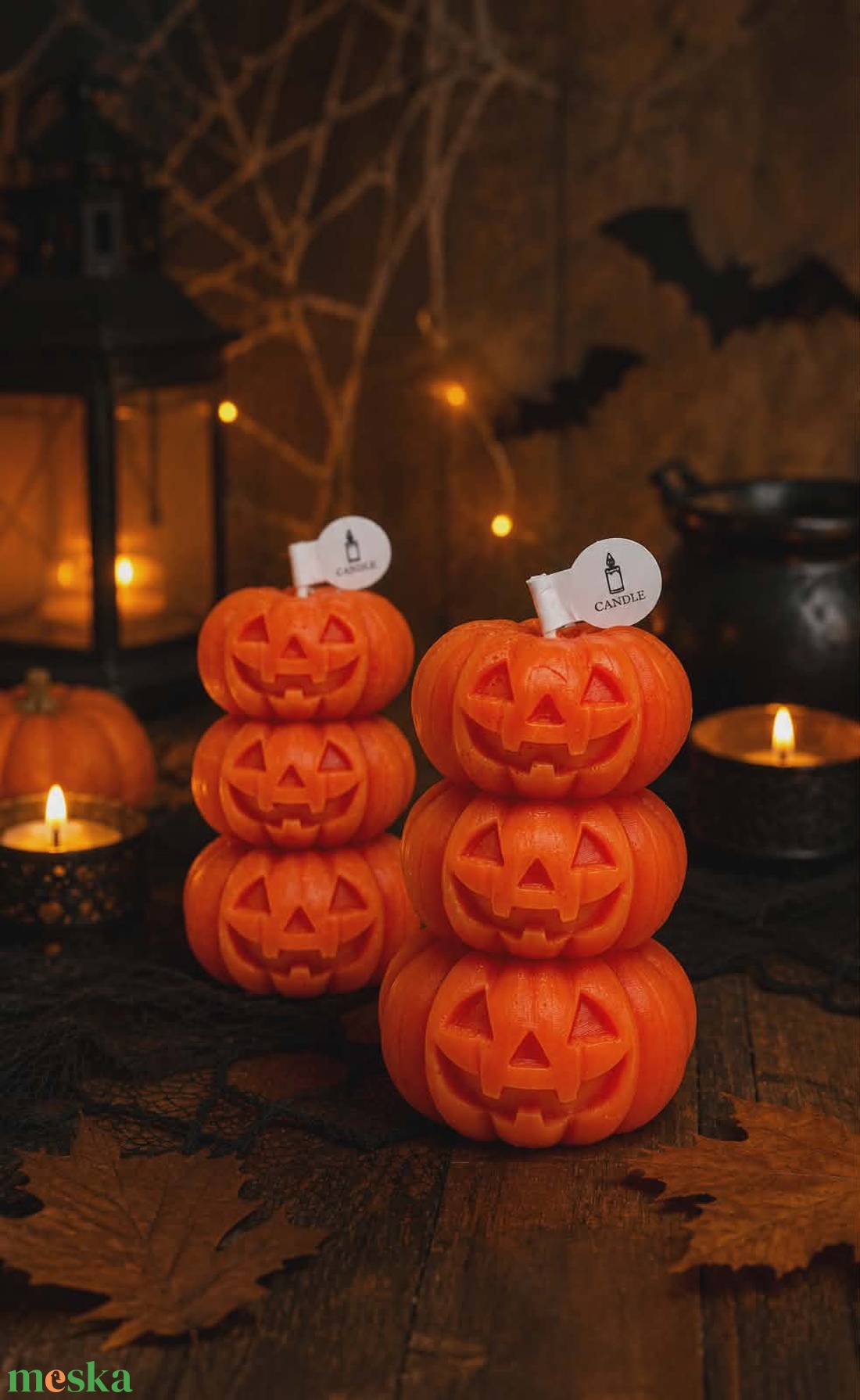Halloween tök gyertya - otthon & életmód - gyertya, illat, aroma - aromalámpa - Meska.hu