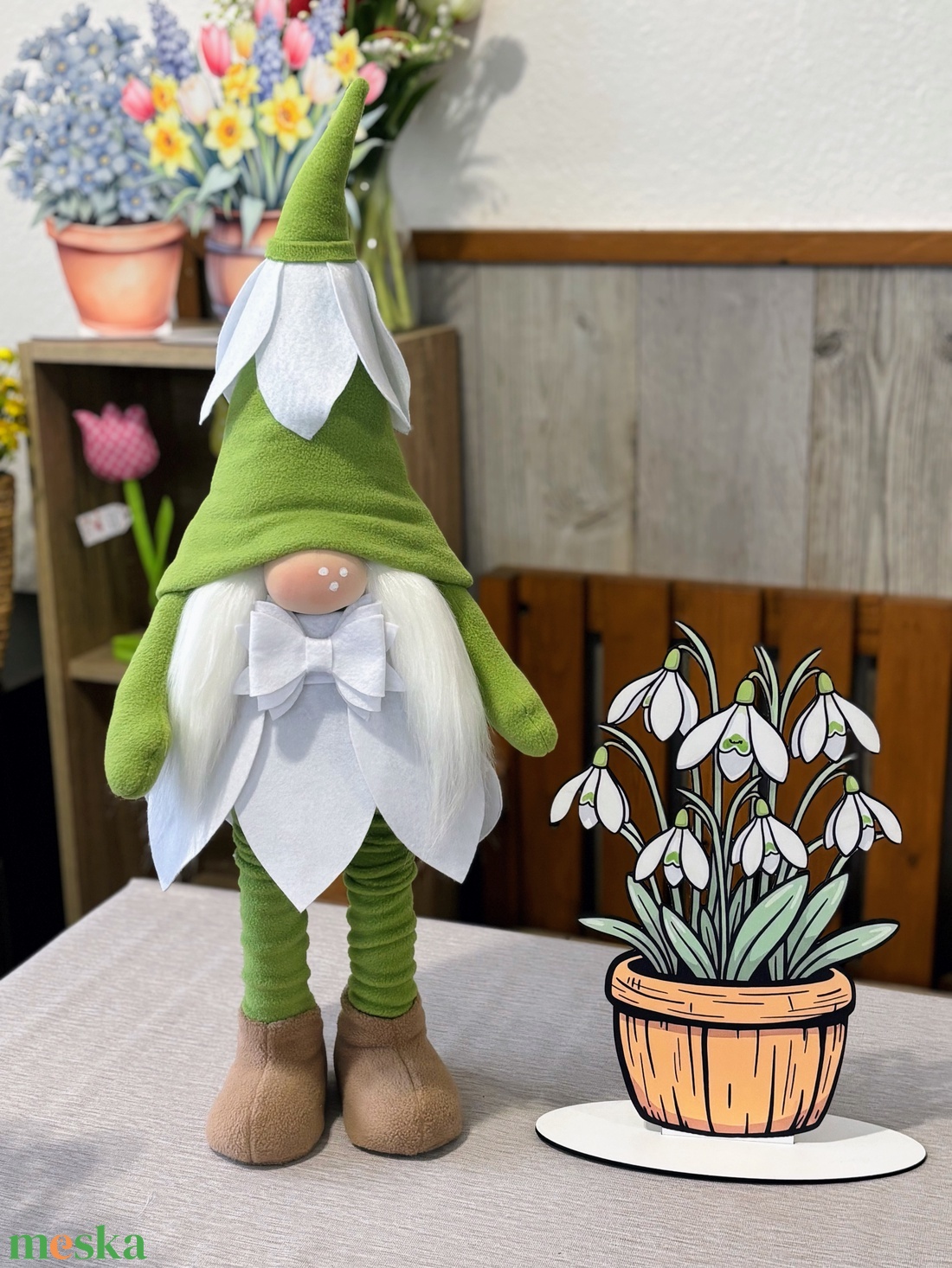 Hóvirág manó álló - kellékek & szerszámok - dekorációs kellékek - egyéb kellékek - Meska.hu