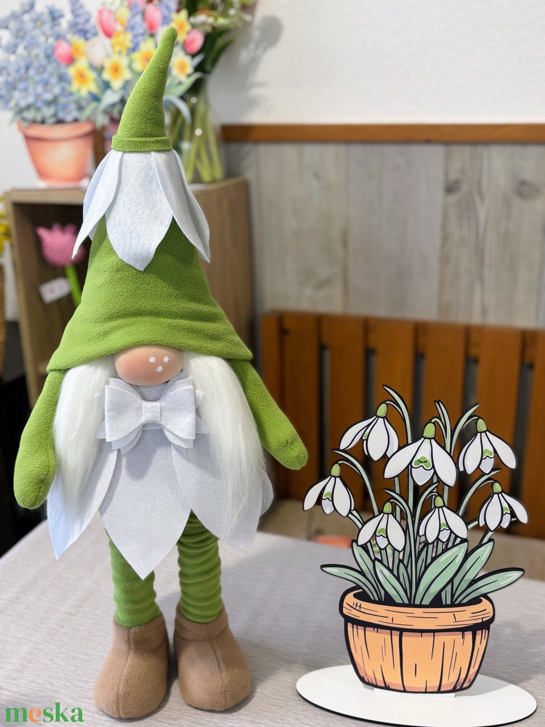 Hóvirág manó álló - kellékek & szerszámok - dekorációs kellékek - egyéb kellékek - Meska.hu