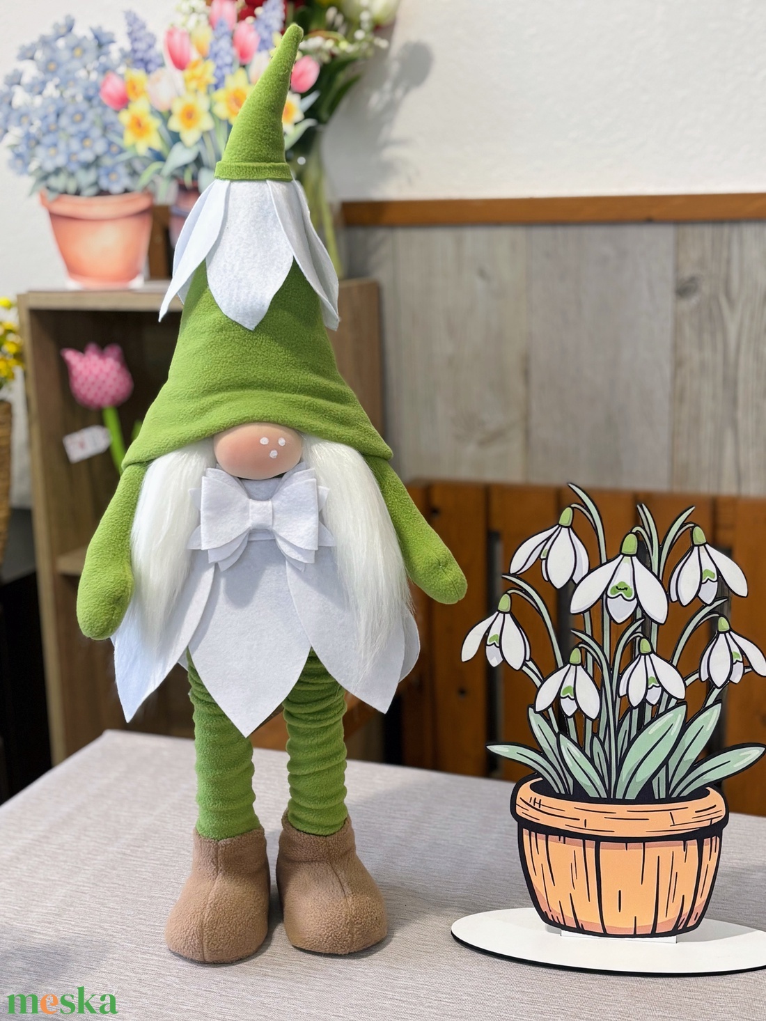 Hóvirág manó álló - kellékek & szerszámok - dekorációs kellékek - egyéb kellékek - Meska.hu