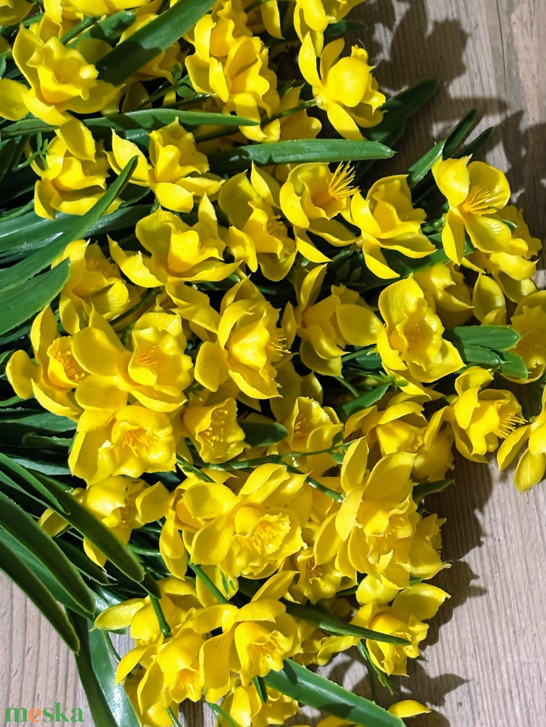 Nárcisz csokor gumi 44 cm  - otthon & életmód - virágdekoráció - virágdíszek - asztali virágdísz - Meska.hu