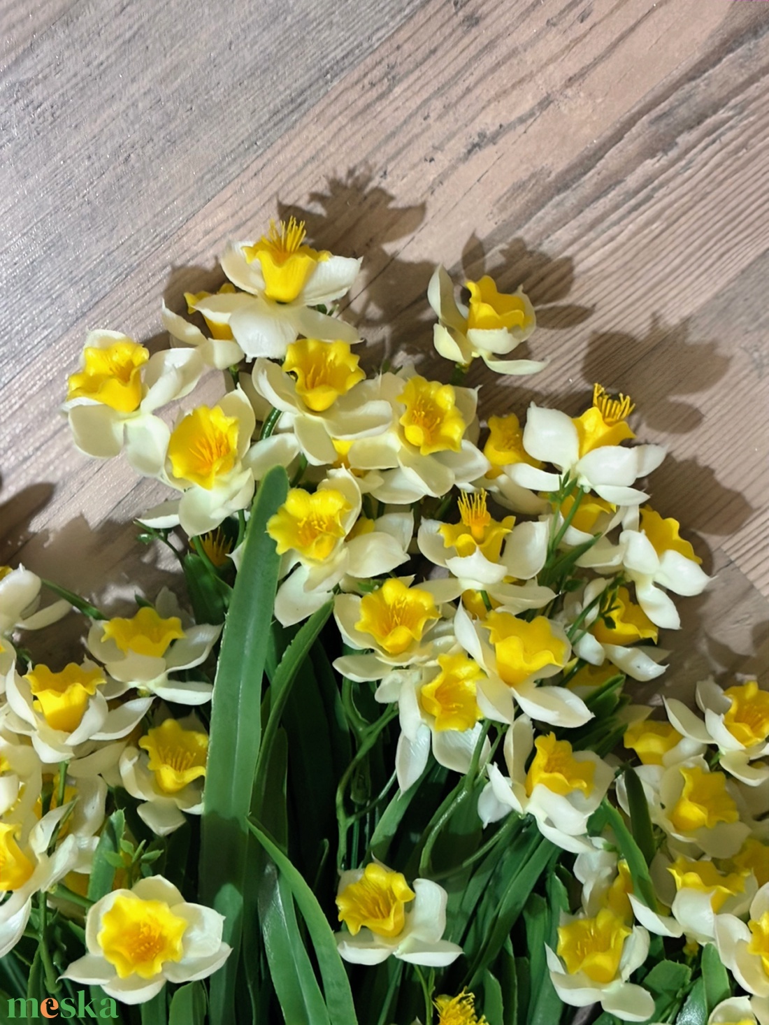 Nárcisz csokor gumi 44 cm  - otthon & életmód - virágdekoráció - virágdíszek - asztali virágdísz - Meska.hu