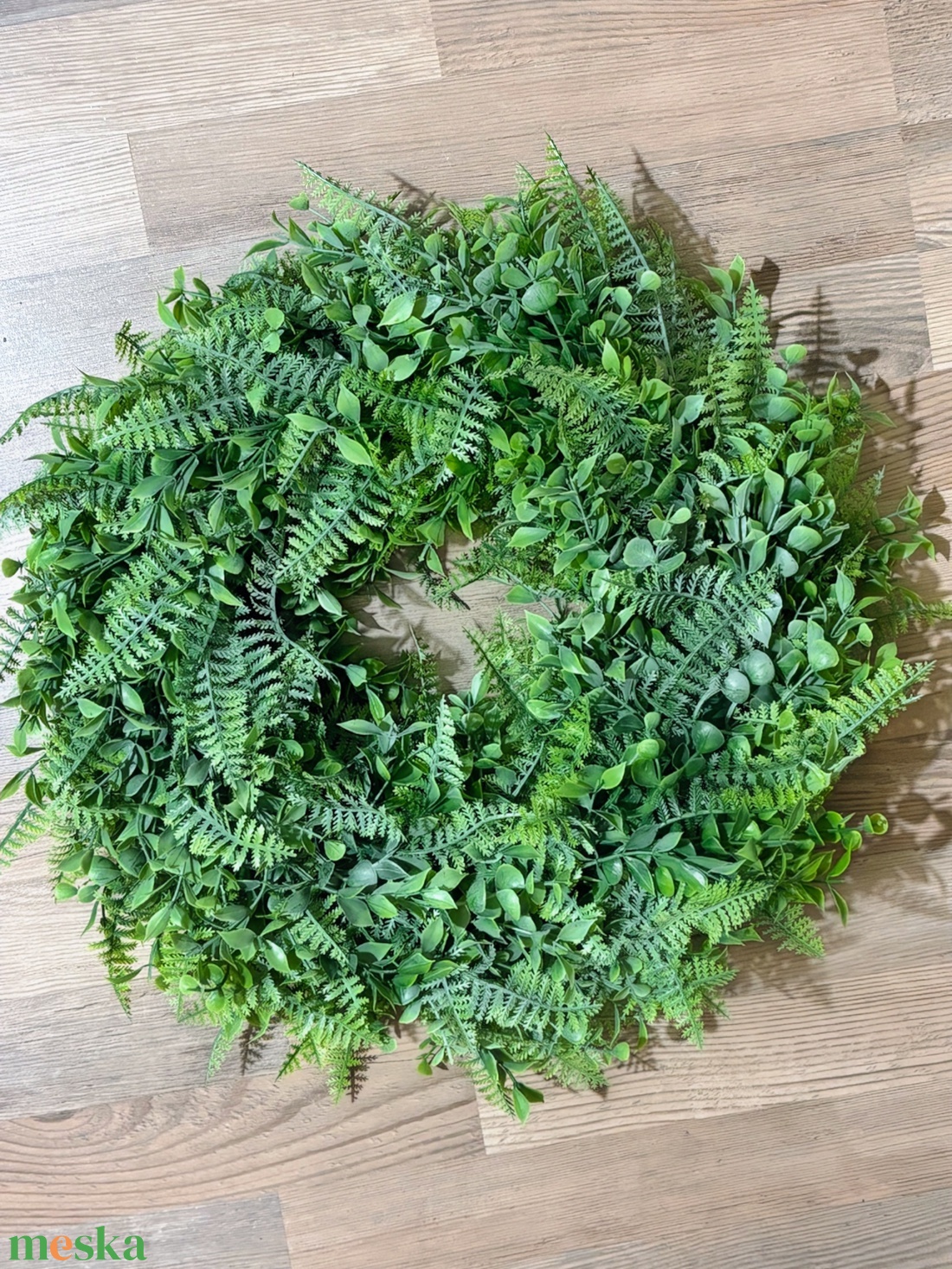 Műzőld kopogtató 45 cm  - kellékek & szerszámok - dekorációs kellékek - koszorú, koszorúalap - Meska.hu