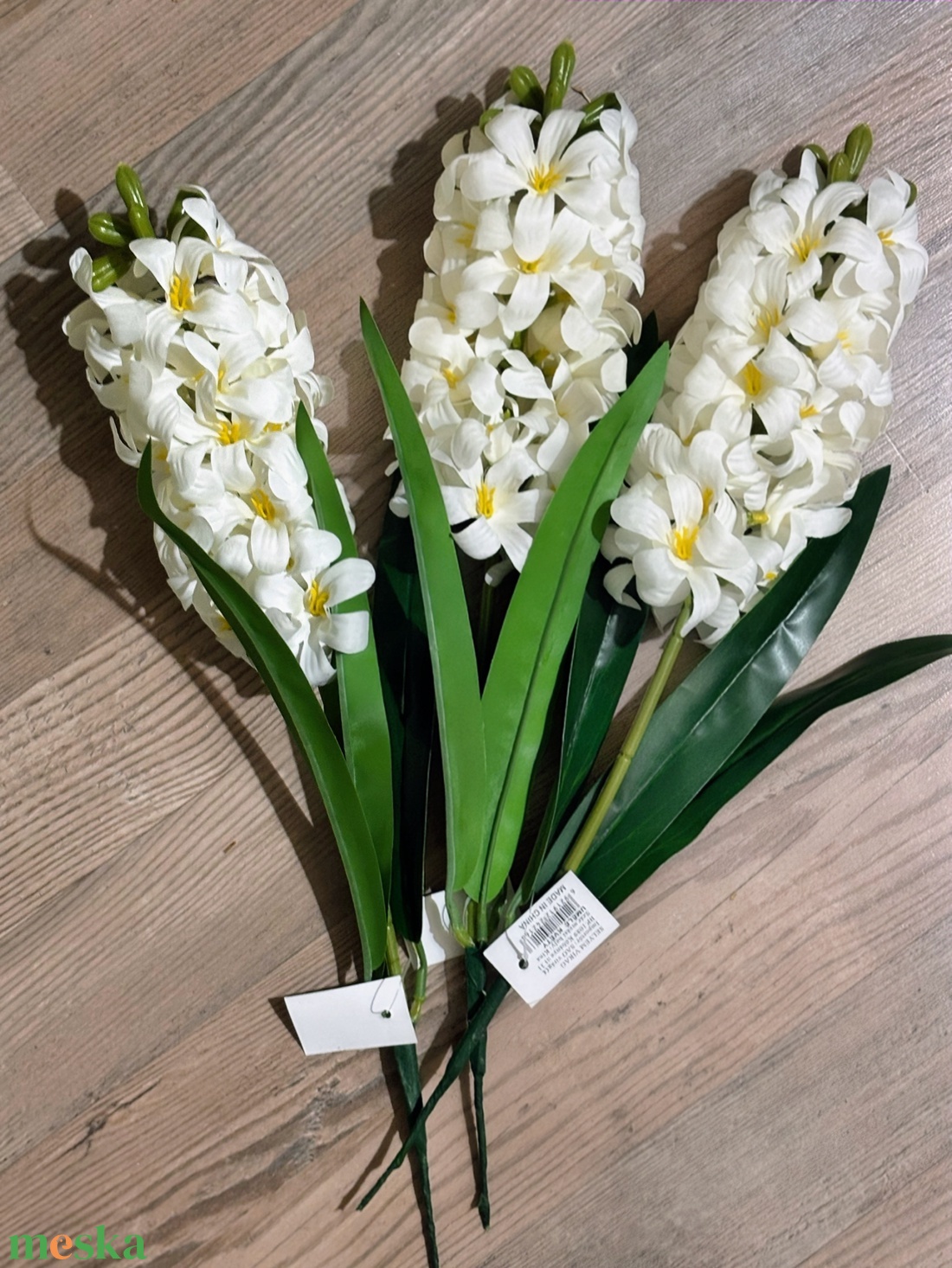 Jácint szálas selyem - otthon & életmód - virágdekoráció - virágdíszek - asztali virágdísz - Meska.hu