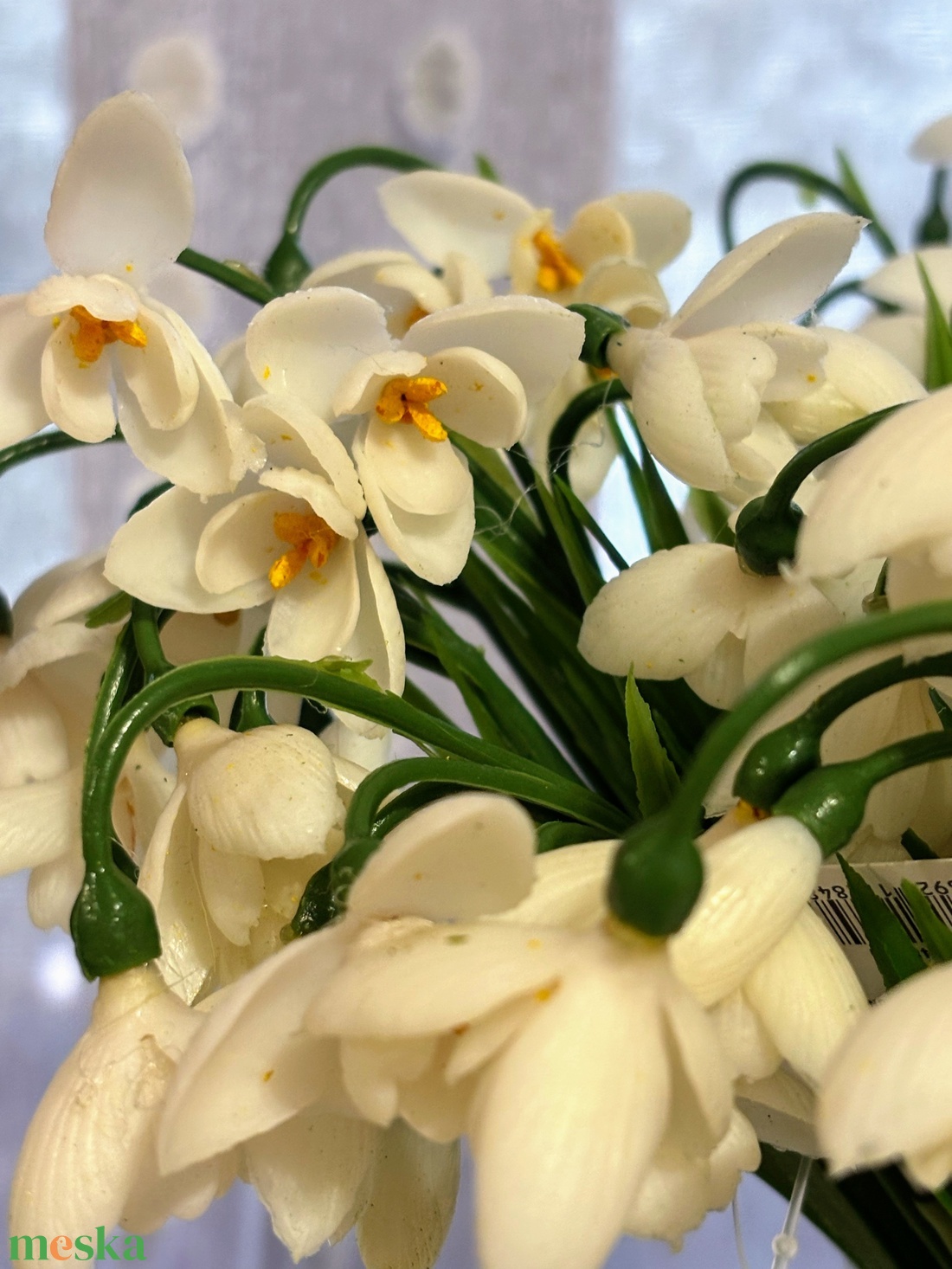 Hóvirág élethű gumi  - otthon & életmód - virágdekoráció - virágdíszek - asztali virágdísz - Meska.hu