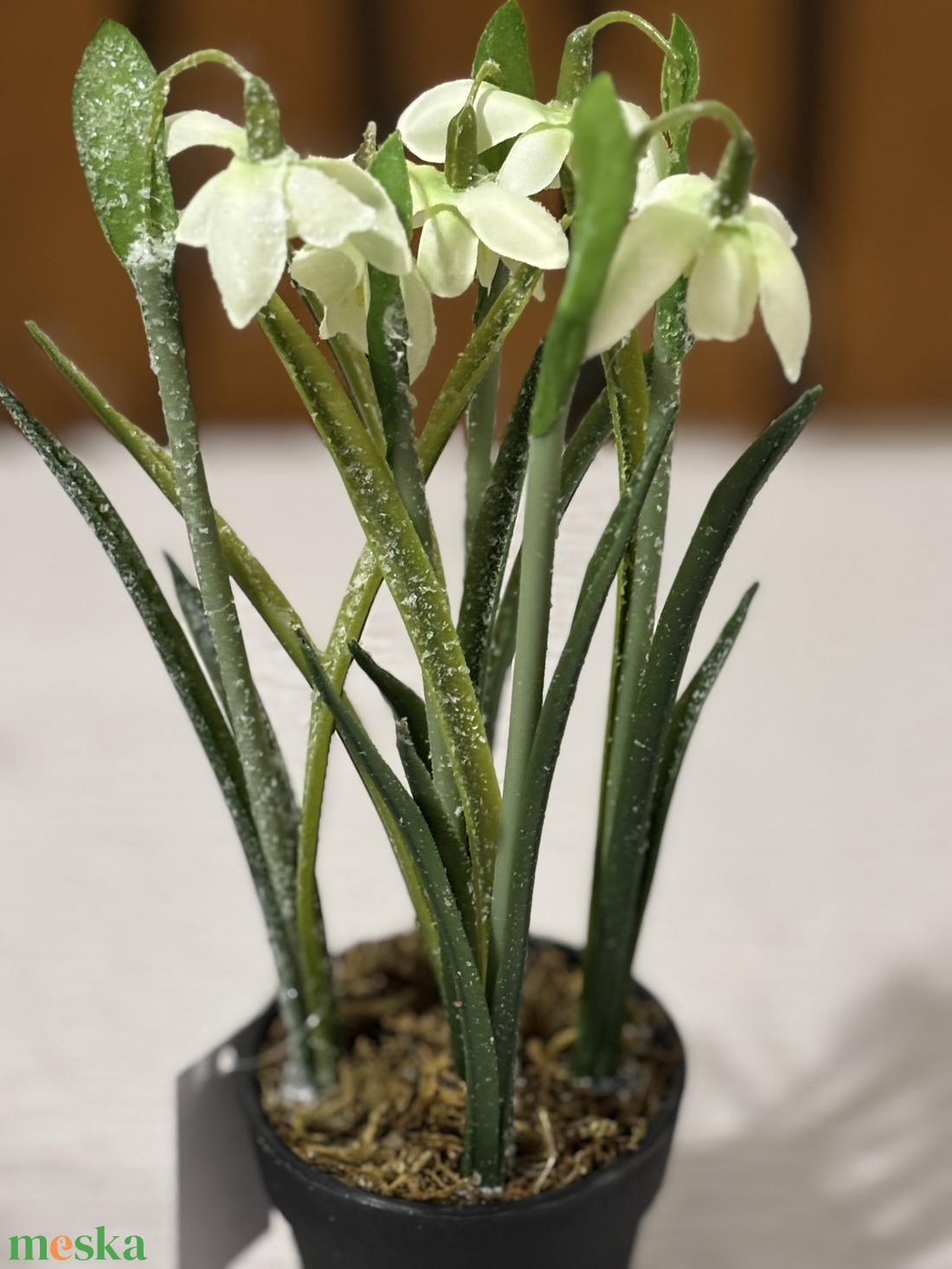 Hóvirág deres ,cserepes  - otthon & életmód - dekoráció - asztal és polc dekoráció - asztaldísz - Meska.hu