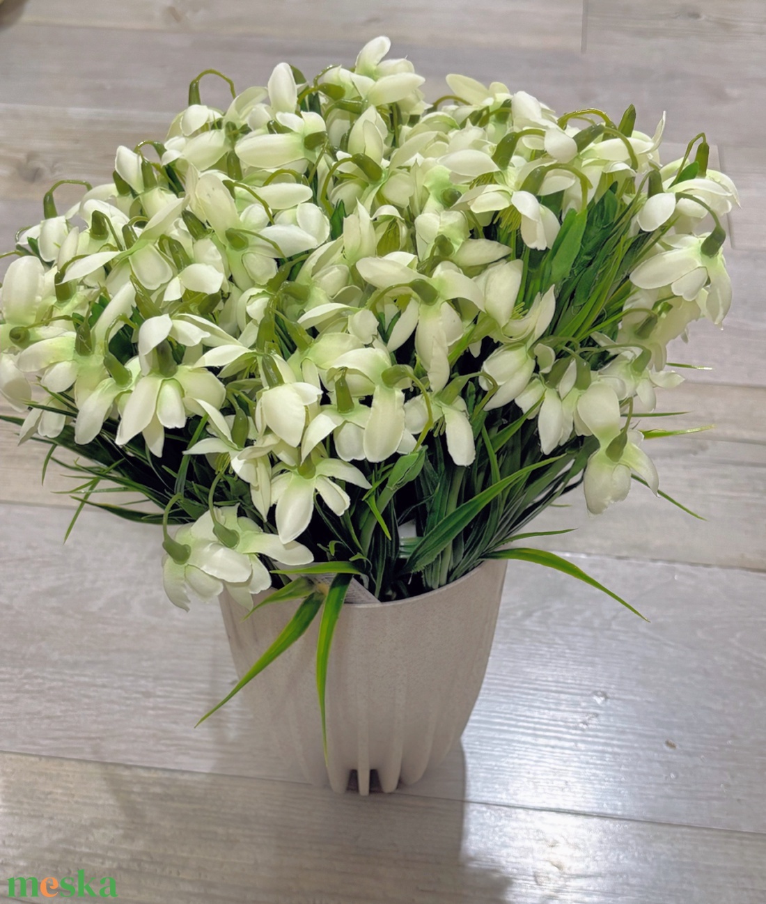 Hóvirág csokor - otthon & életmód - dekoráció - asztal és polc dekoráció - asztaldísz - Meska.hu