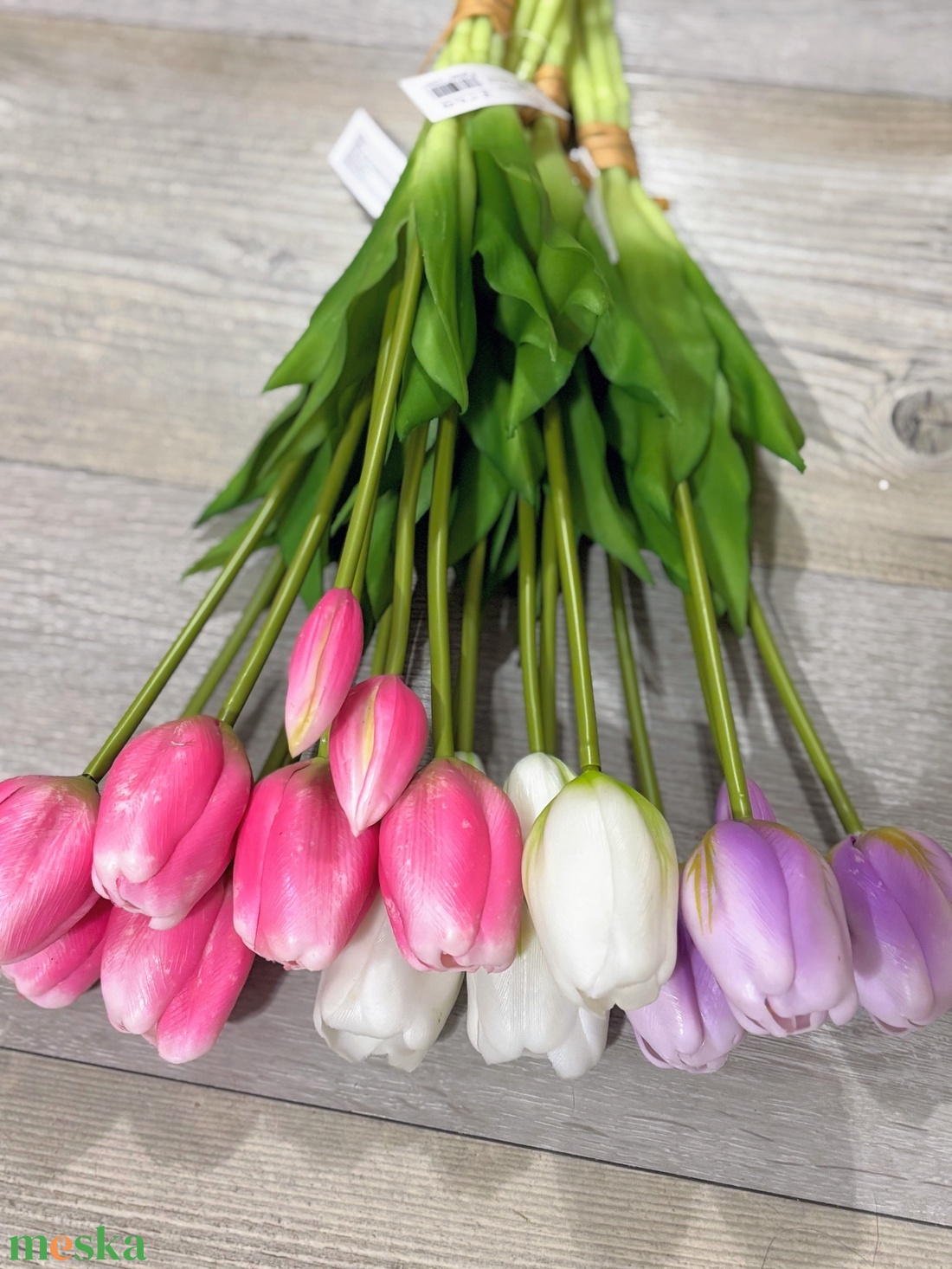 Élethű gumi tulipán csokor  - otthon & életmód - virágdekoráció - virágdíszítő kellékek - Meska.hu