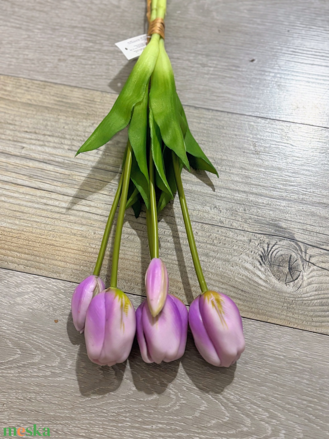 Élethű gumi tulipán csokor  - otthon & életmód - virágdekoráció - virágdíszítő kellékek - Meska.hu