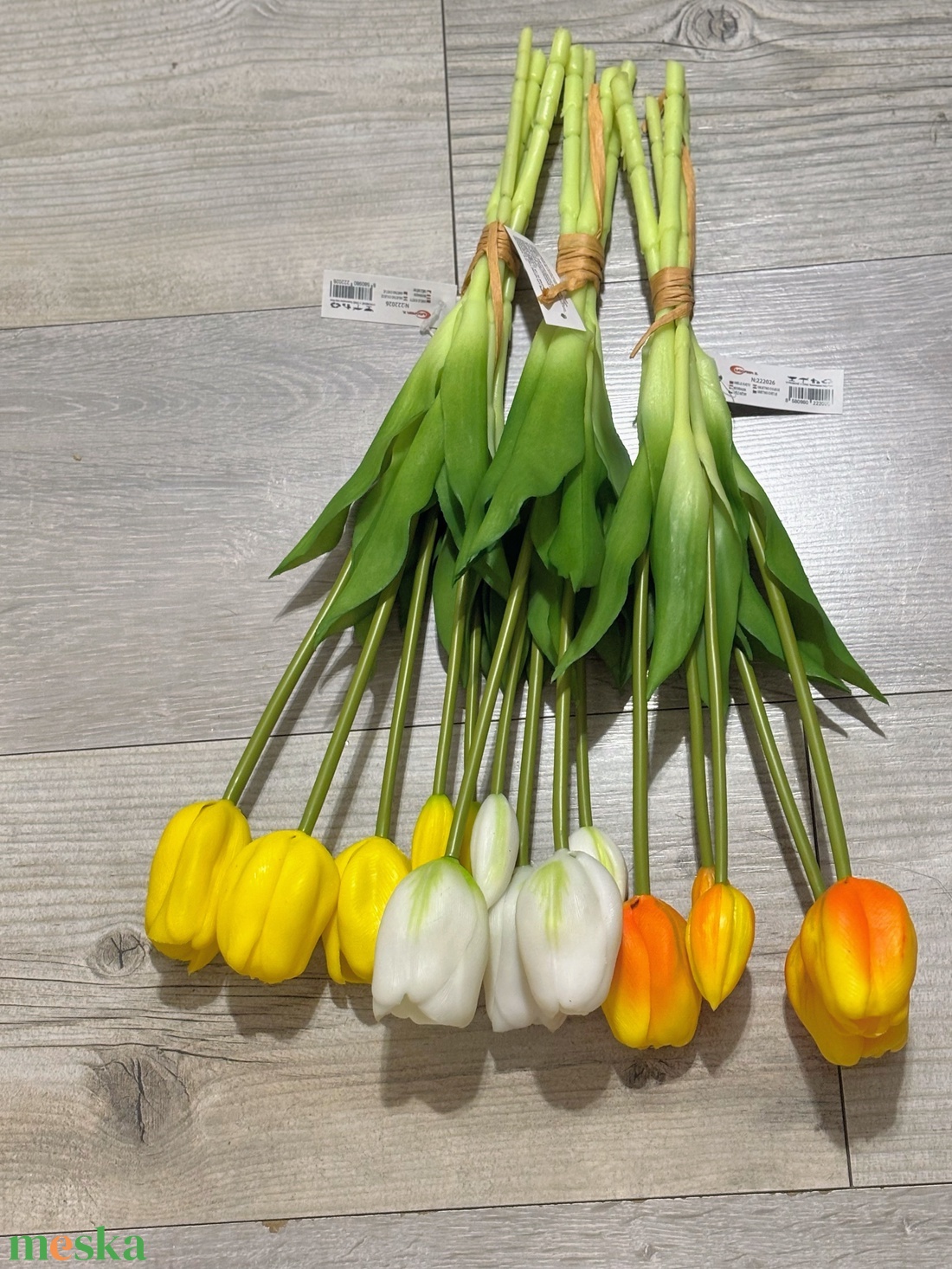 Élethű gumi tulipán csokor  - otthon & életmód - virágdekoráció - virágdíszítő kellékek - Meska.hu