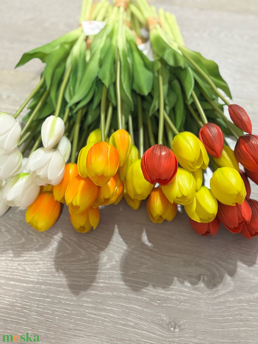 Élethű gumi tulipán csokor  - otthon & életmód - virágdekoráció - virágdíszítő kellékek - Meska.hu