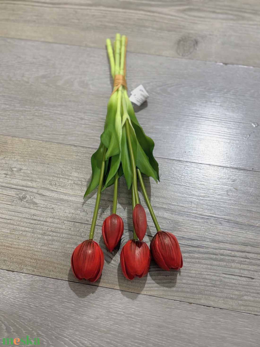 Élethű gumi tulipán csokor  - otthon & életmód - virágdekoráció - virágdíszítő kellékek - Meska.hu