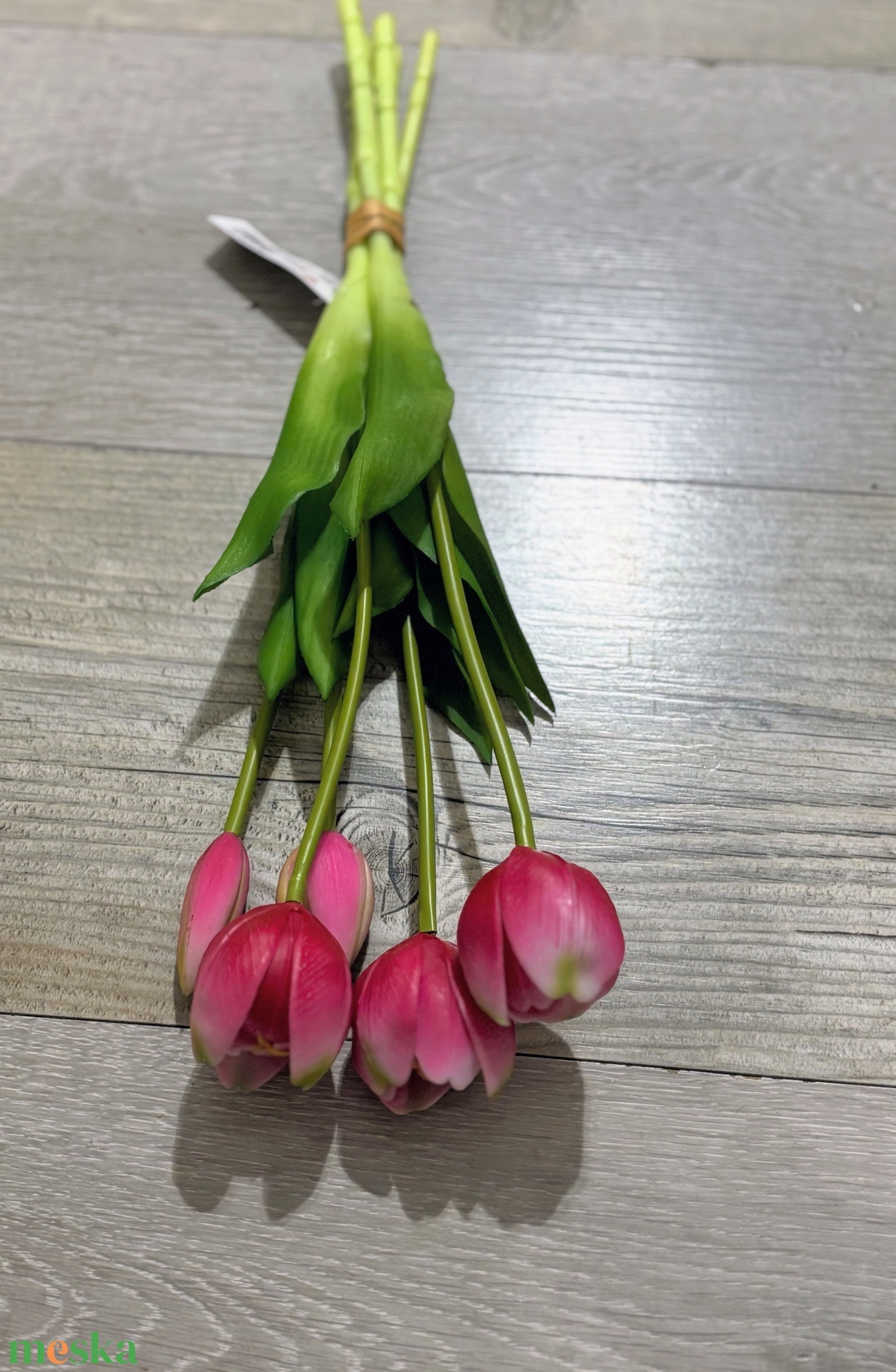 Élethű gumi tulipán csokor  - otthon & életmód - virágdekoráció - virágdíszítő kellékek - Meska.hu