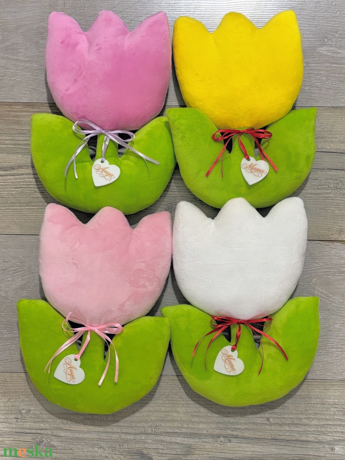 Anyák napi plüss tulipán  - otthon & életmód - virágdekoráció - virágdíszek - asztali virágdísz - Meska.hu