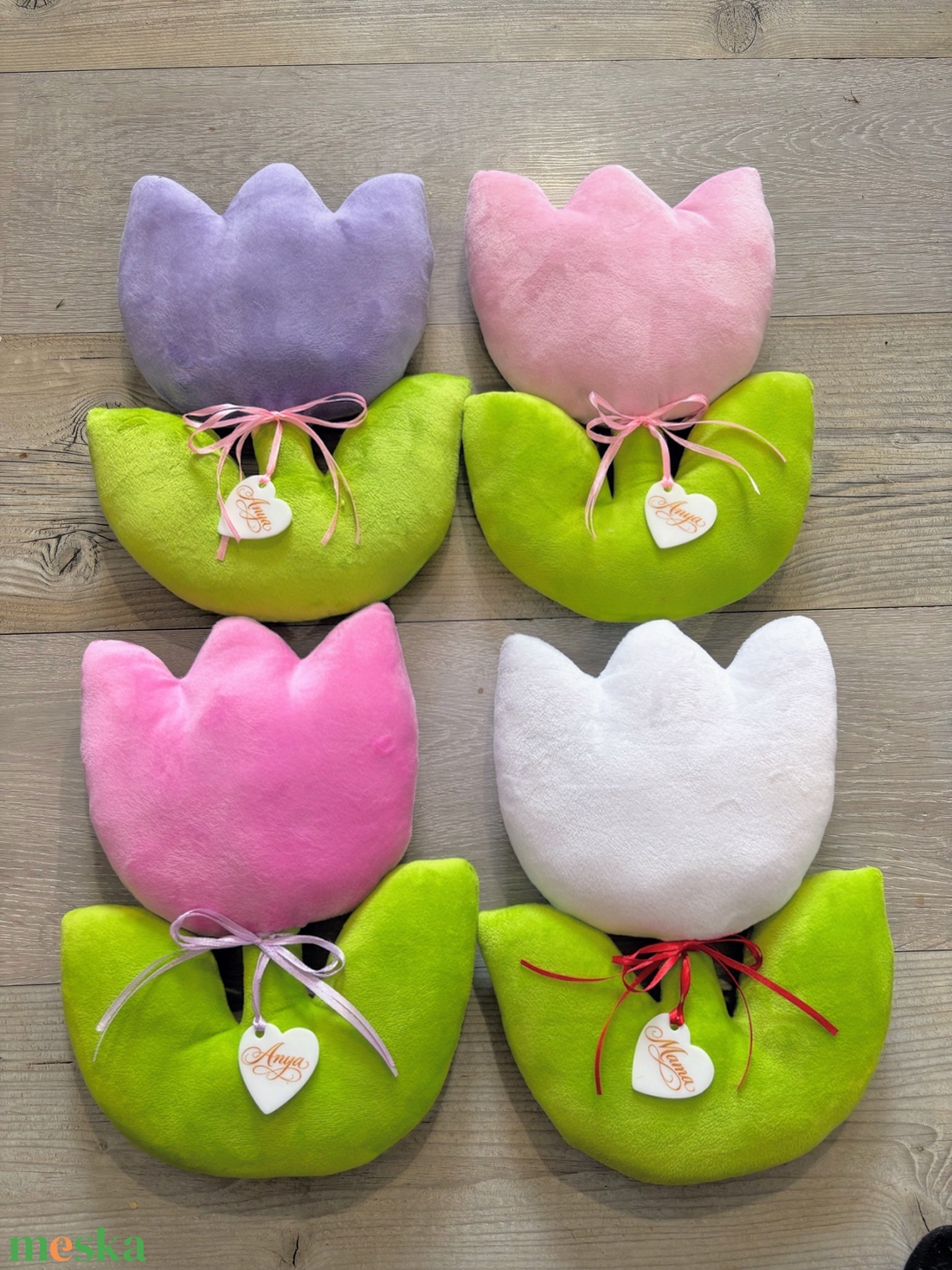 Anyák napi plüss tulipán  - otthon & életmód - virágdekoráció - virágdíszek - asztali virágdísz - Meska.hu