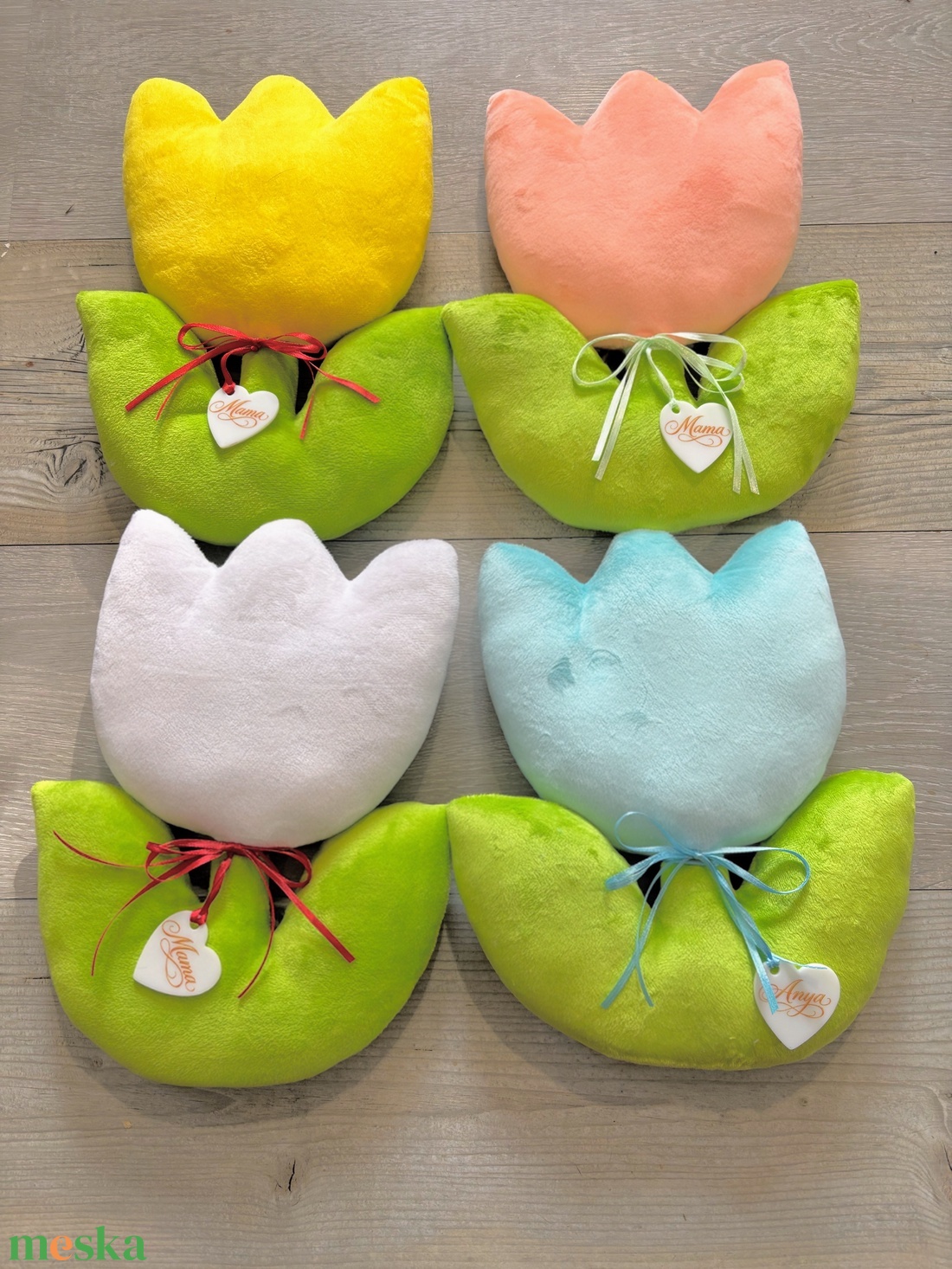 Anyák napi plüss tulipán  - otthon & életmód - virágdekoráció - virágdíszek - asztali virágdísz - Meska.hu