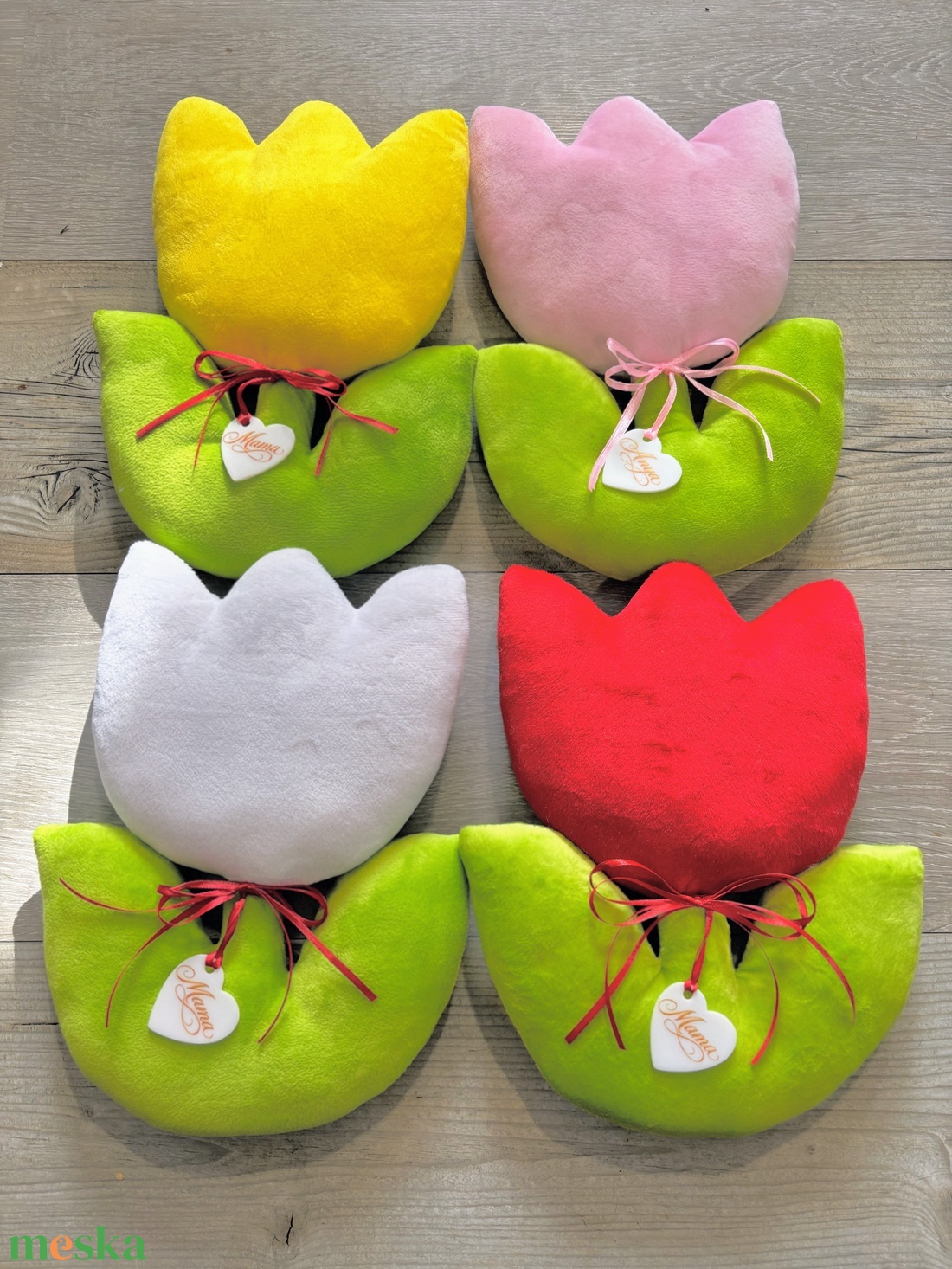 Anyák napi plüss tulipán  - otthon & életmód - virágdekoráció - virágdíszek - asztali virágdísz - Meska.hu