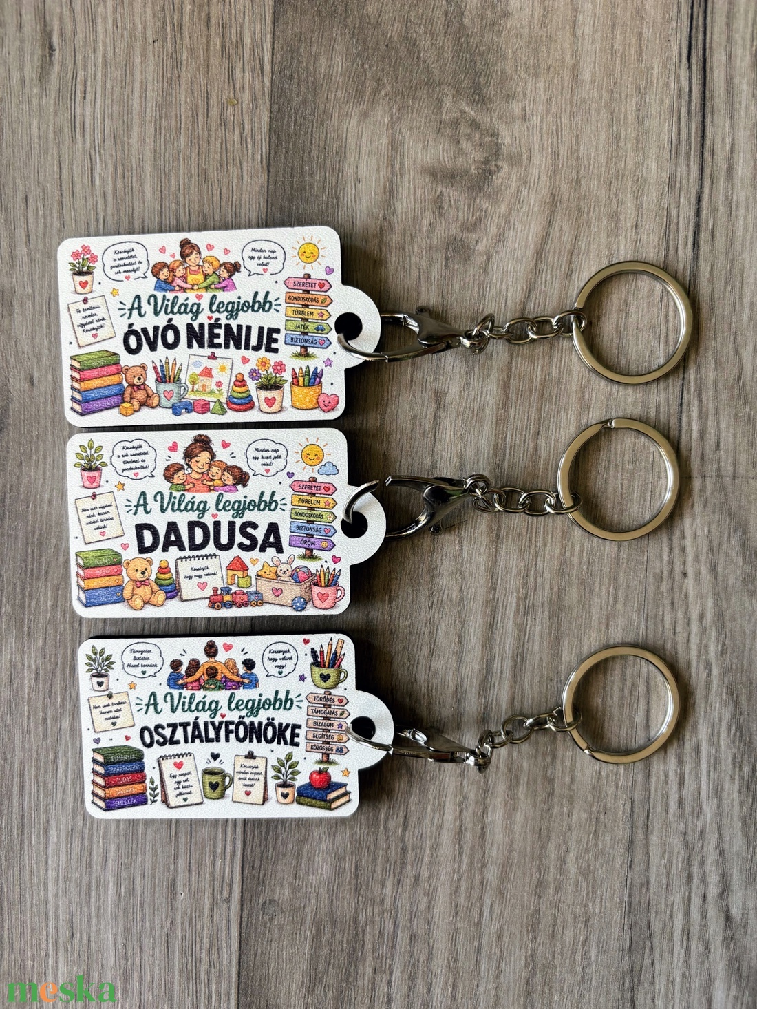 Pedagógus napra kulcstartó  - könyv & zene - könyvjelző - Meska.hu