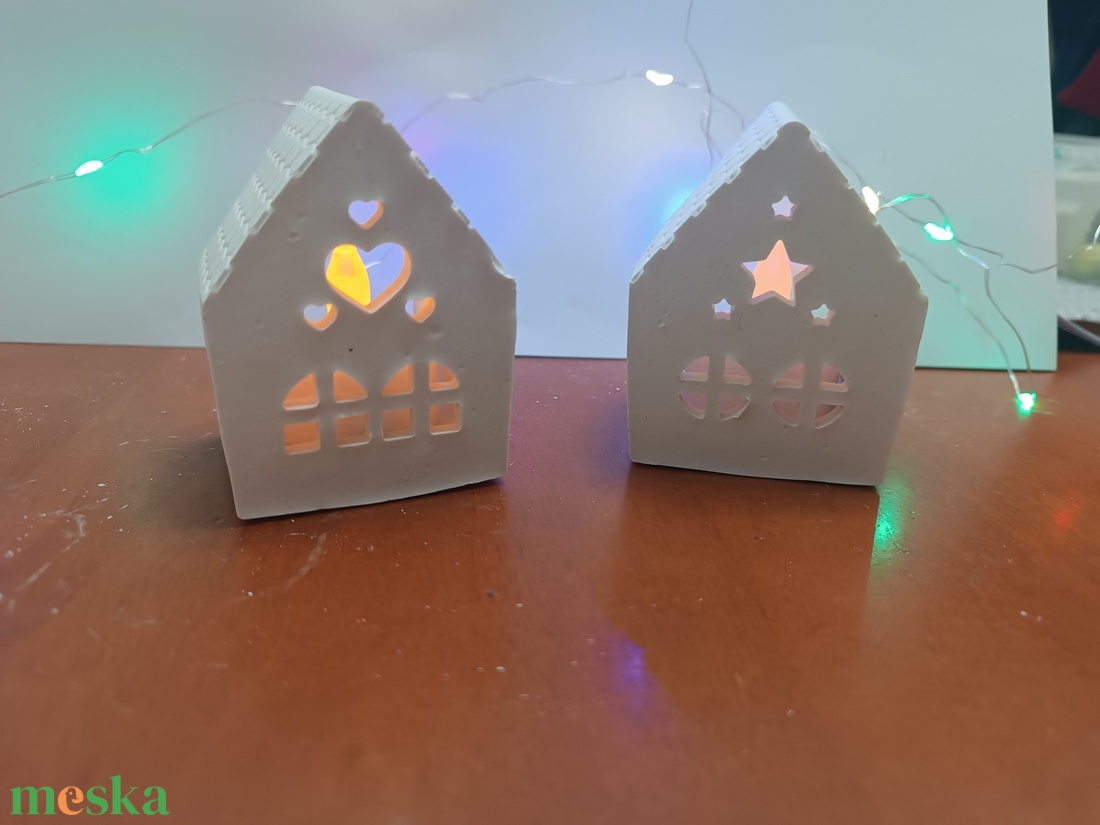 Karácsonyi mécsestartó hzikó - kellékek & szerszámok - vegyes alapanyag - gipsz - Meska.hu