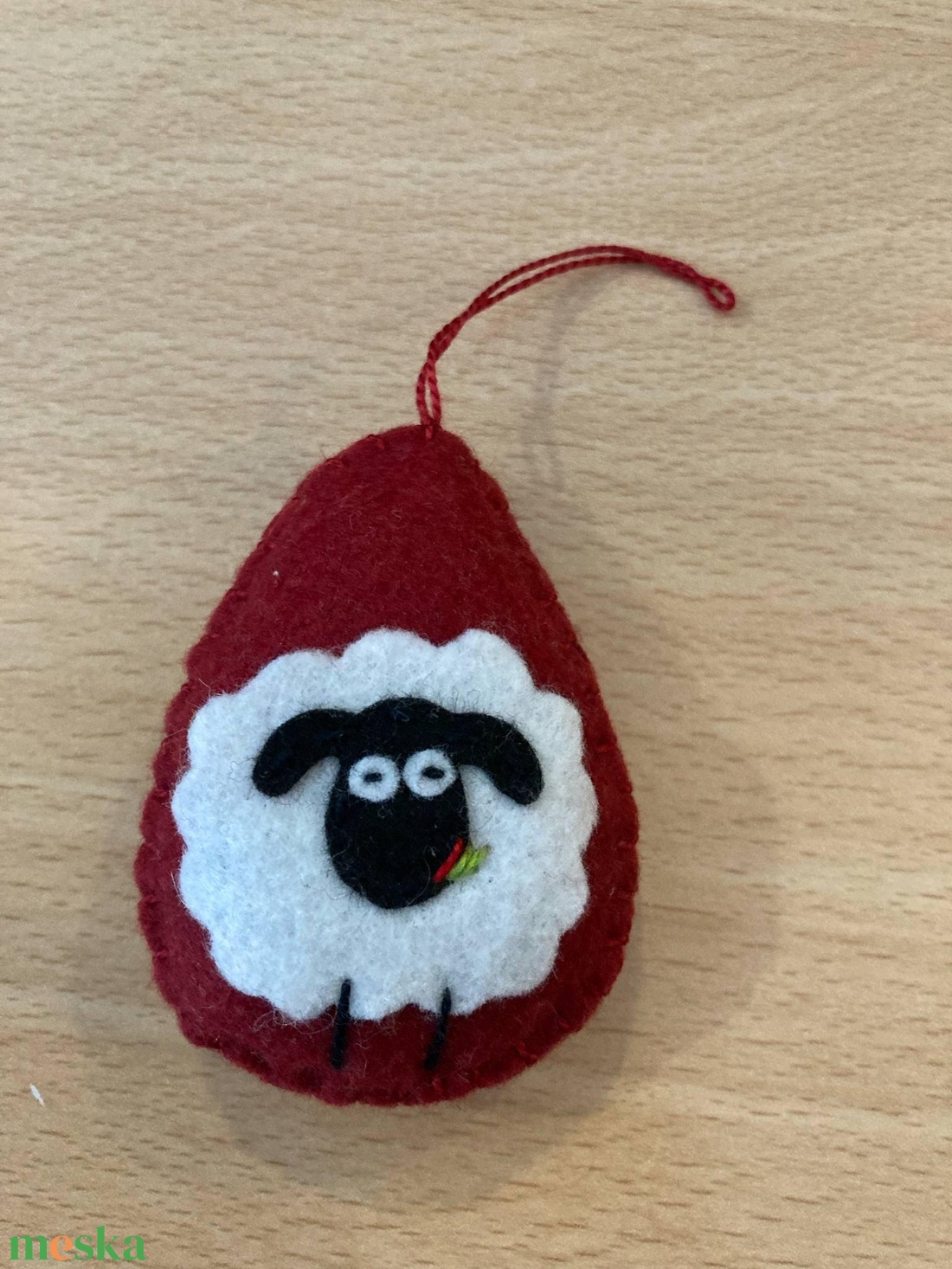 Húsvéti tojásdísz - bárány bordó2 - otthon & életmód - dekoráció - fali és függő dekoráció - függődísz - Meska.hu
