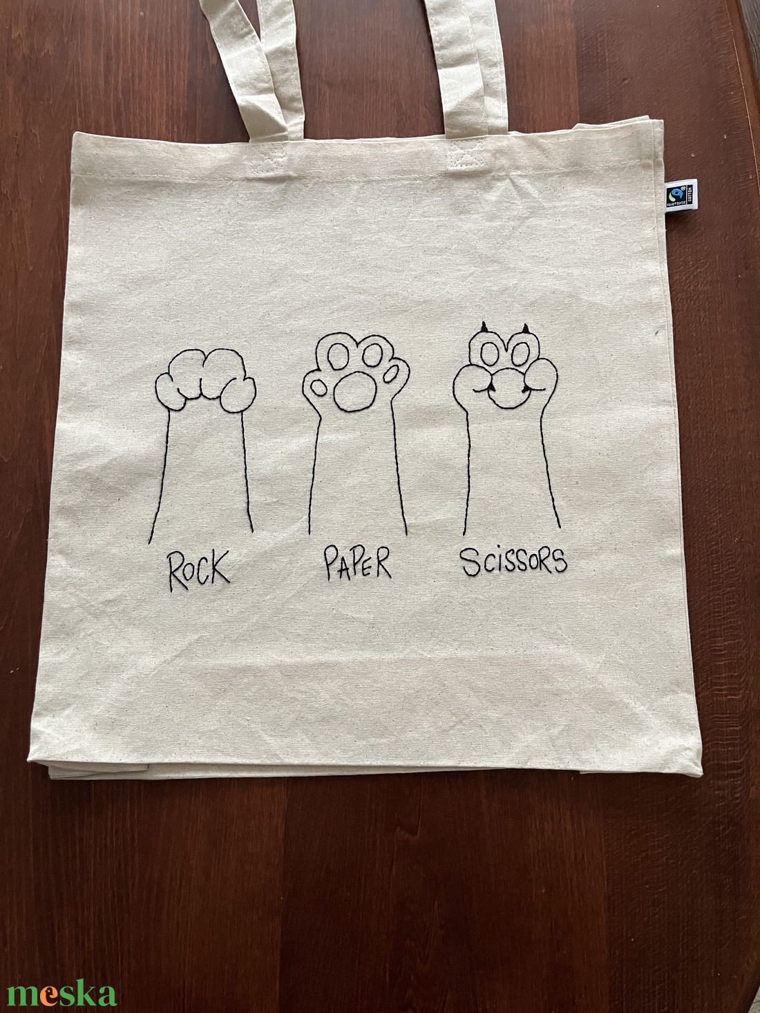 Vászontáska - Kő papír olló - táska & tok - bevásárlás & shopper táska - shopper, textiltáska, szatyor - Meska.hu