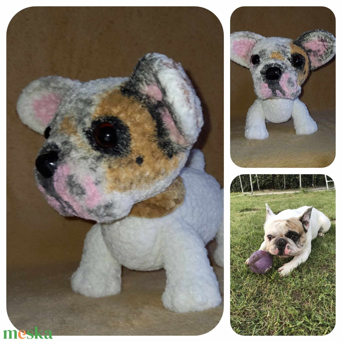 Horgolt francia bulldog - játék & sport - plüssállat & játékfigura - kutya - Meska.hu Horgolt francia bulldog - játék & sport - plüssállat & játékfigura - kutya - Meska.hu