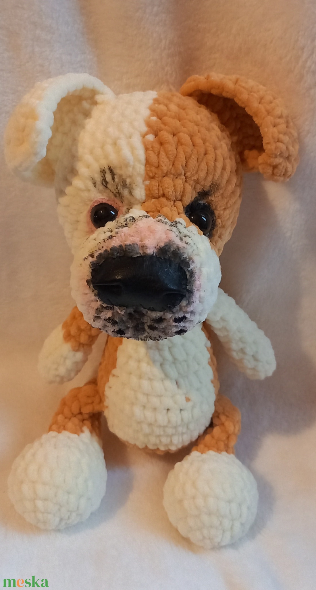 Horgolt staffordshire terrier kutya  - játék & sport - plüssállat & játékfigura - kutya - Meska.hu