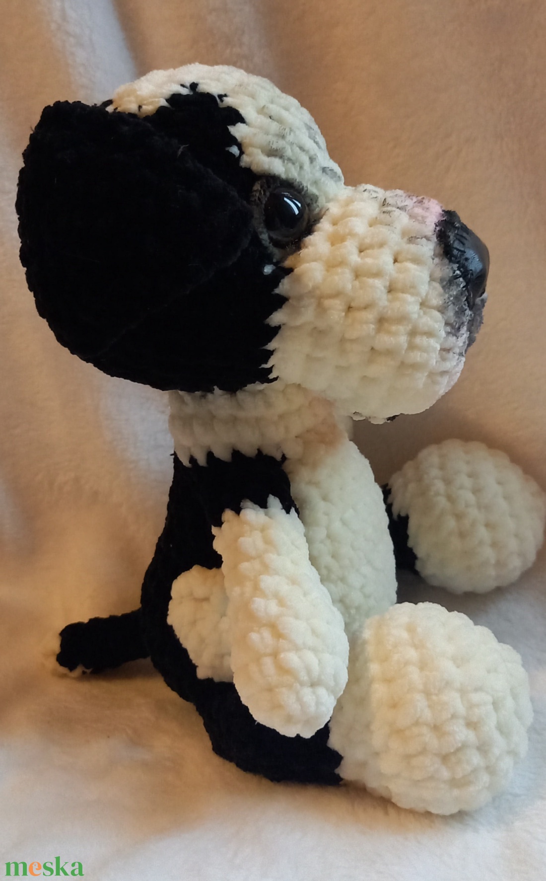 Horgolt staffordshire terrier kutya  - játék & sport - plüssállat & játékfigura - kutya - Meska.hu