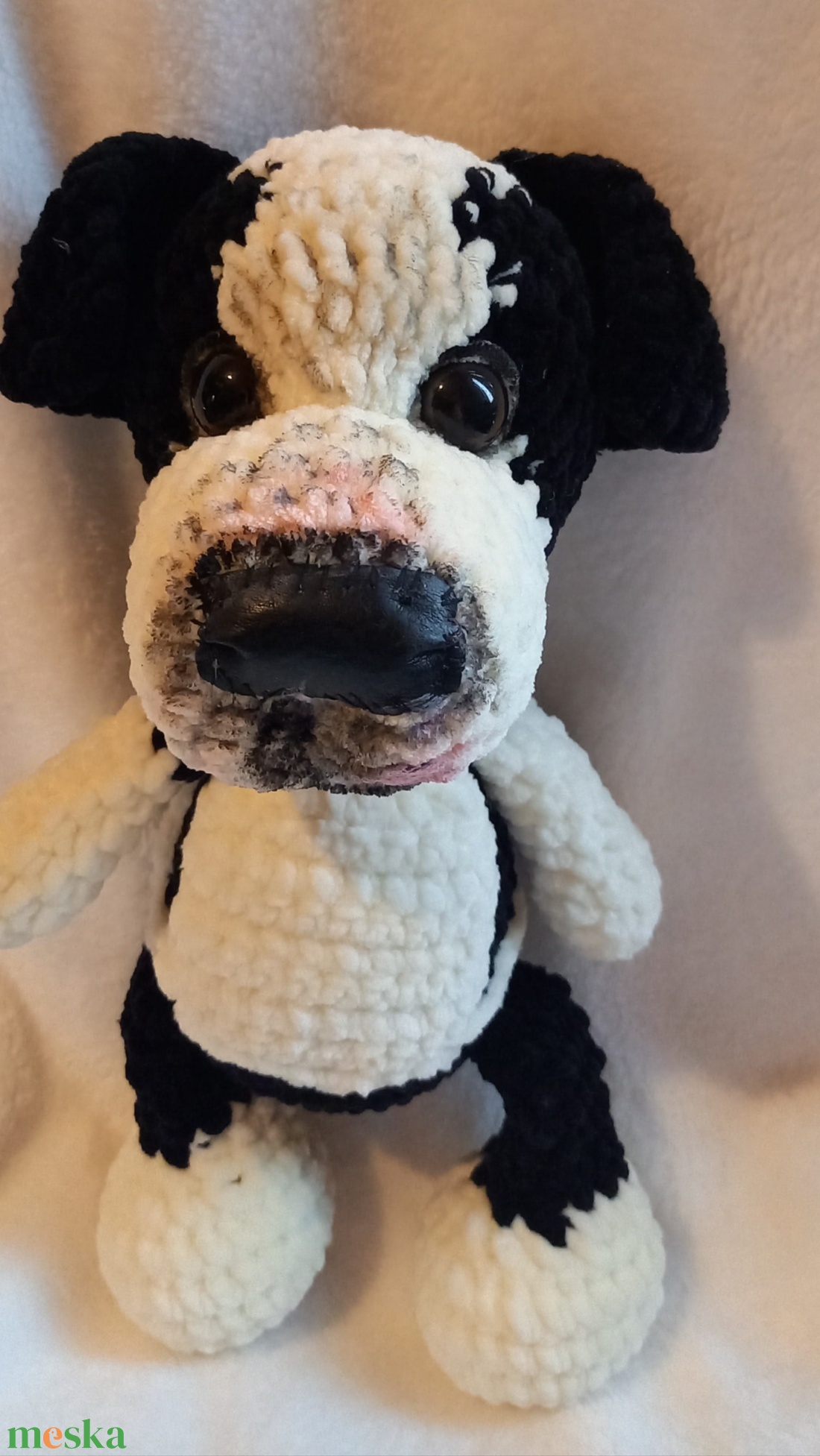 Horgolt staffordshire terrier kutya  - játék & sport - plüssállat & játékfigura - kutya - Meska.hu