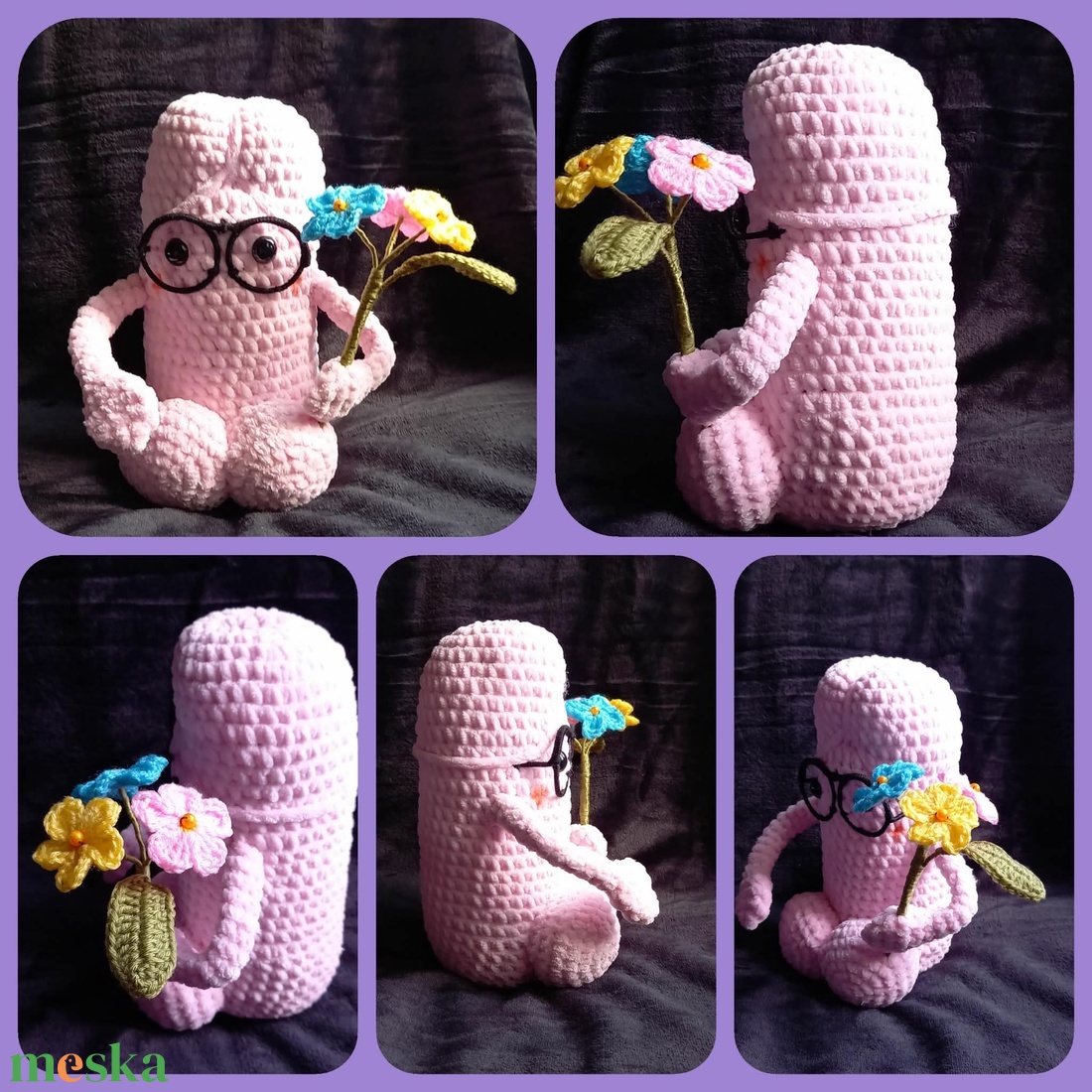 Horgolt vicces kuki (vidám pénisz) leánybúcsúra - esküvő - lánybúcsú - Meska.hu