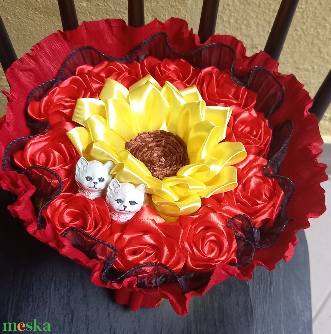 Cicás örökcsokor - otthon & életmód - virágdekoráció - virágok - virágcsokor - Meska.hu