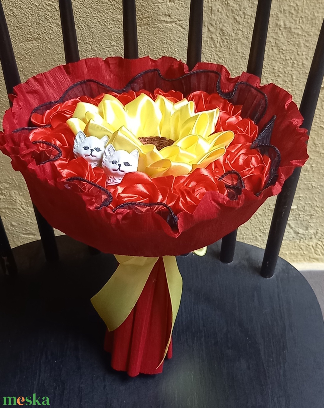 Cicás örökcsokor - otthon & életmód - virágdekoráció - virágok - virágcsokor - Meska.hu