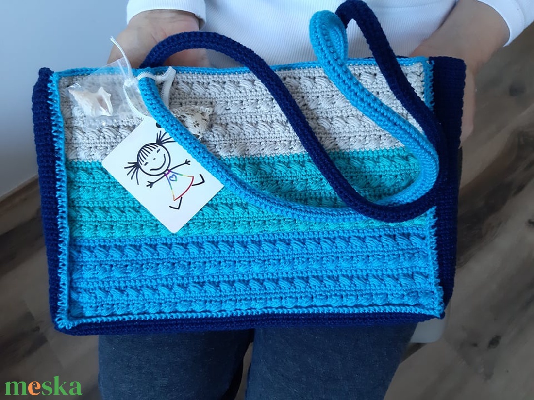 Tenger és homok retikül  - táska & tok - kézitáska & válltáska - kézitáska - Meska.hu