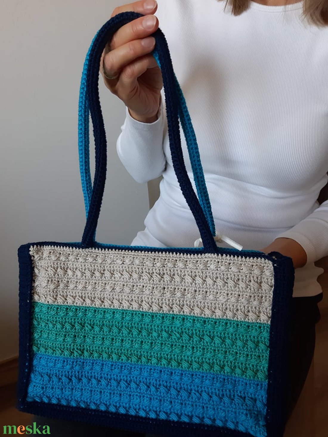 Tenger és homok retikül  - táska & tok - kézitáska & válltáska - kézitáska - Meska.hu