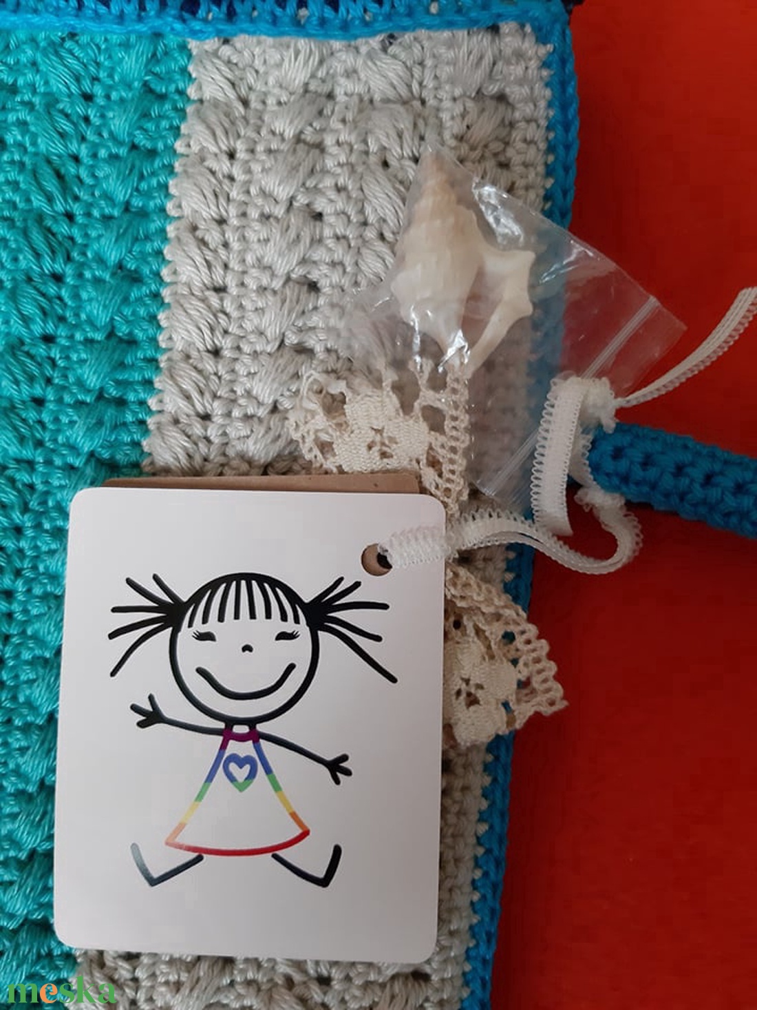 Tenger és homok retikül  - táska & tok - kézitáska & válltáska - kézitáska - Meska.hu