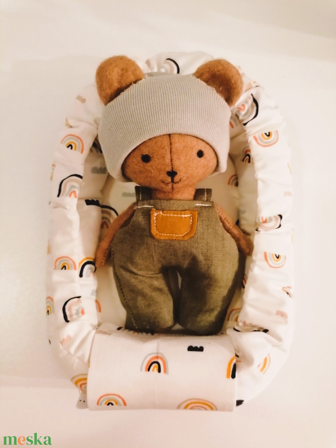Mini maci, mini fészekben - kézműves textil játékfigura - játék & sport - plüssállat & játékfigura - maci - Meska.hu