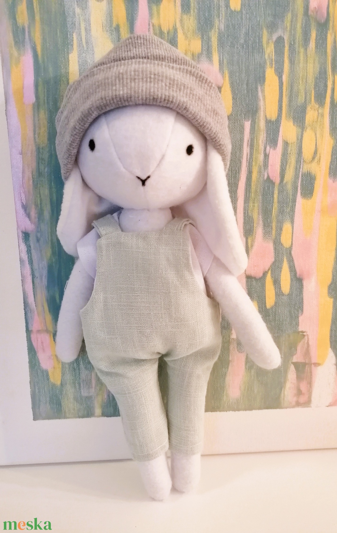 Mini Nyuszi lány/fiú overállban - kézműves , textil játékfigura - játék & sport - plüssállat & játékfigura - más figura - Meska.hu Mini Nyuszi lány/fiú overállban - kézműves , textil játékfigura - játék & sport - plüssállat & játékfigura - más figura - Meska.hu