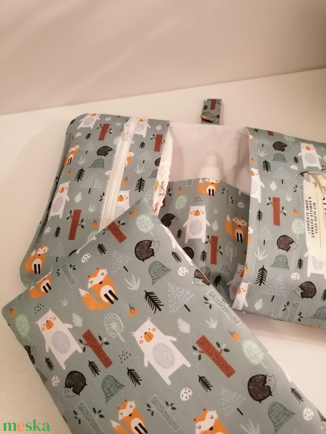 Forest animals  small animals- Pelenkázó neszesszer, vízhatlan pelenkázó alátéttel - baba - mama - pelenkázó, babafürdető kellékek - pelenkázó neszeszer, pelenkatartó - Meska.hu