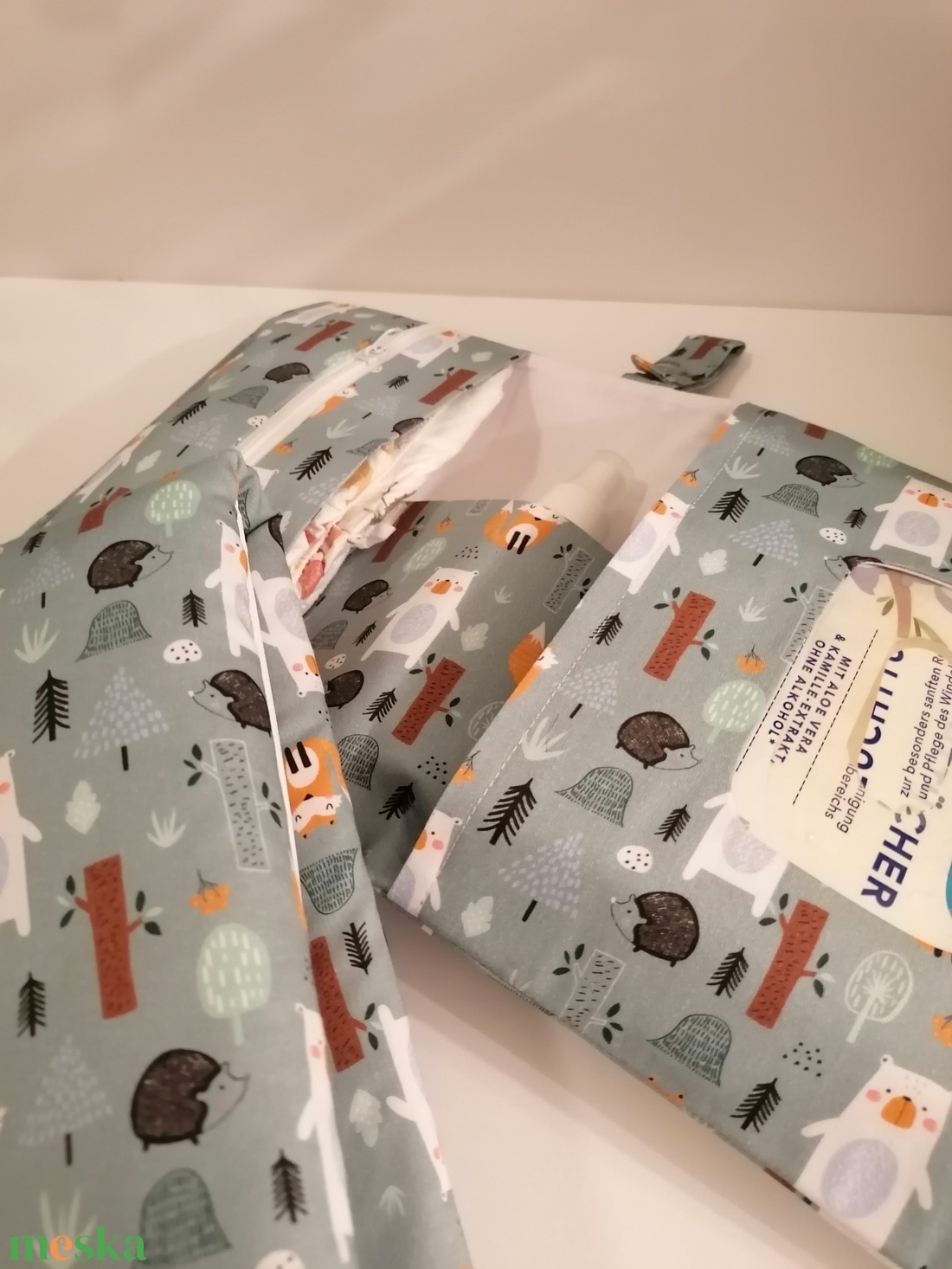 Forest animals  small animals- Pelenkázó neszesszer, vízhatlan pelenkázó alátéttel - baba - mama - pelenkázó, babafürdető kellékek - pelenkázó neszeszer, pelenkatartó - Meska.hu