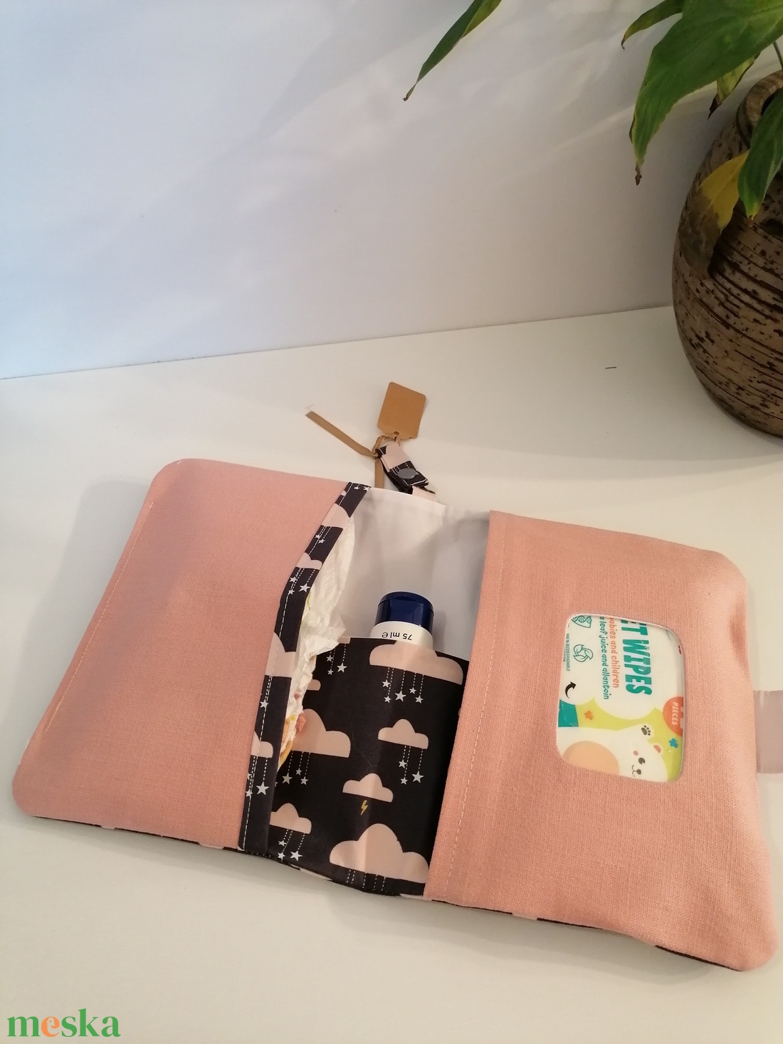 Clouds and stras - pelenkázó neszesszer - baba - mama - pelenkázó, babafürdető kellékek - pelenkázó neszeszer, pelenkatartó - Meska.hu