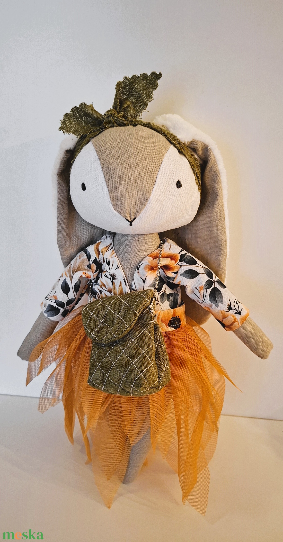 Tavaszváró, tüll szoknyás nyuszi -  kézműves gyerekjáték, öltöztethető játékfigura - játék & sport - plüssállat & játékfigura - nyuszi - Meska.hu