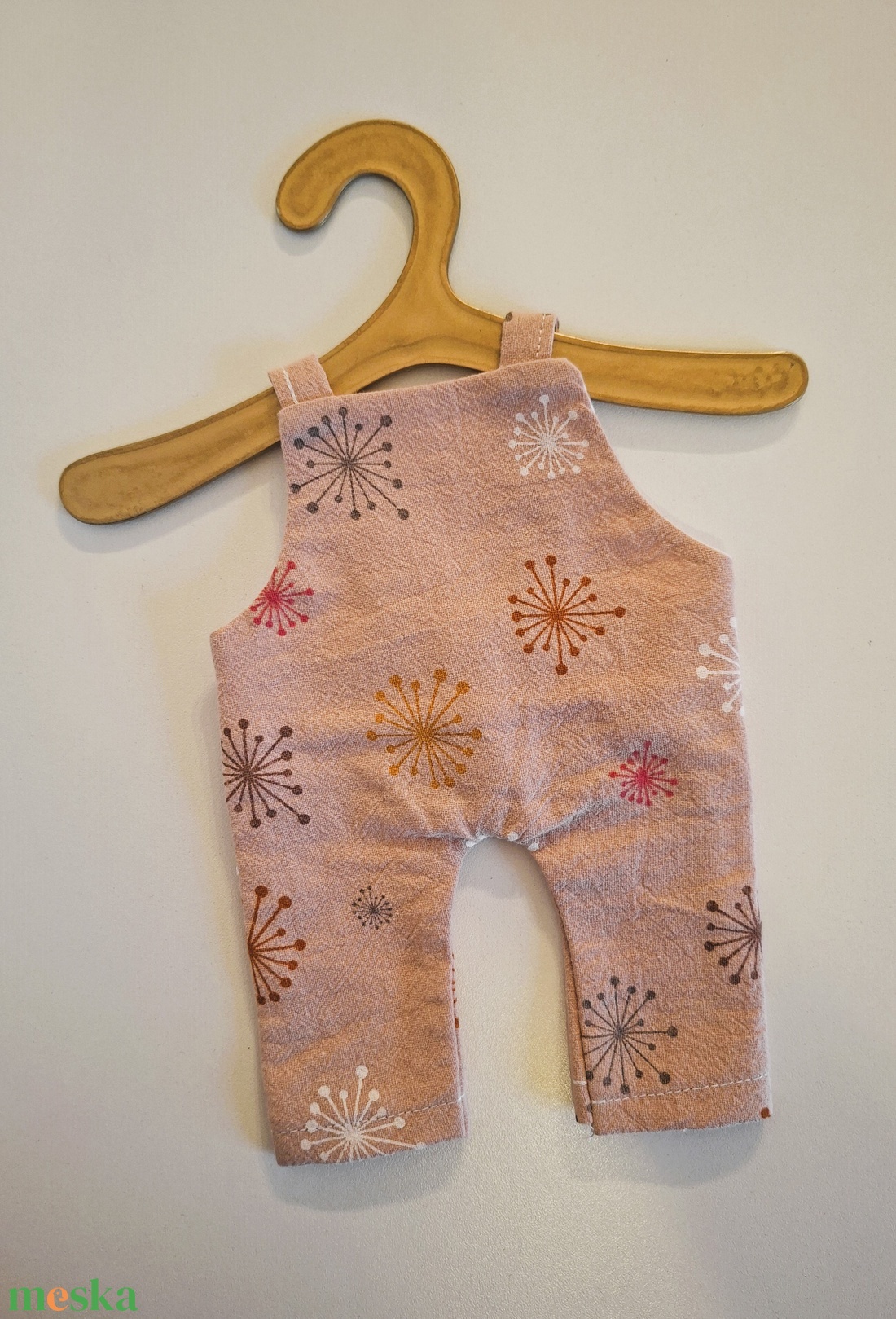 Kertésznadrág, overáll - ruházat, babaruha  textiljáték figurákra (Maci, Őzi, Nyuszi, Kutyus, Egérke, Panda) - játék & sport - baba & babaház - játékbaba, babakellék - Meska.hu