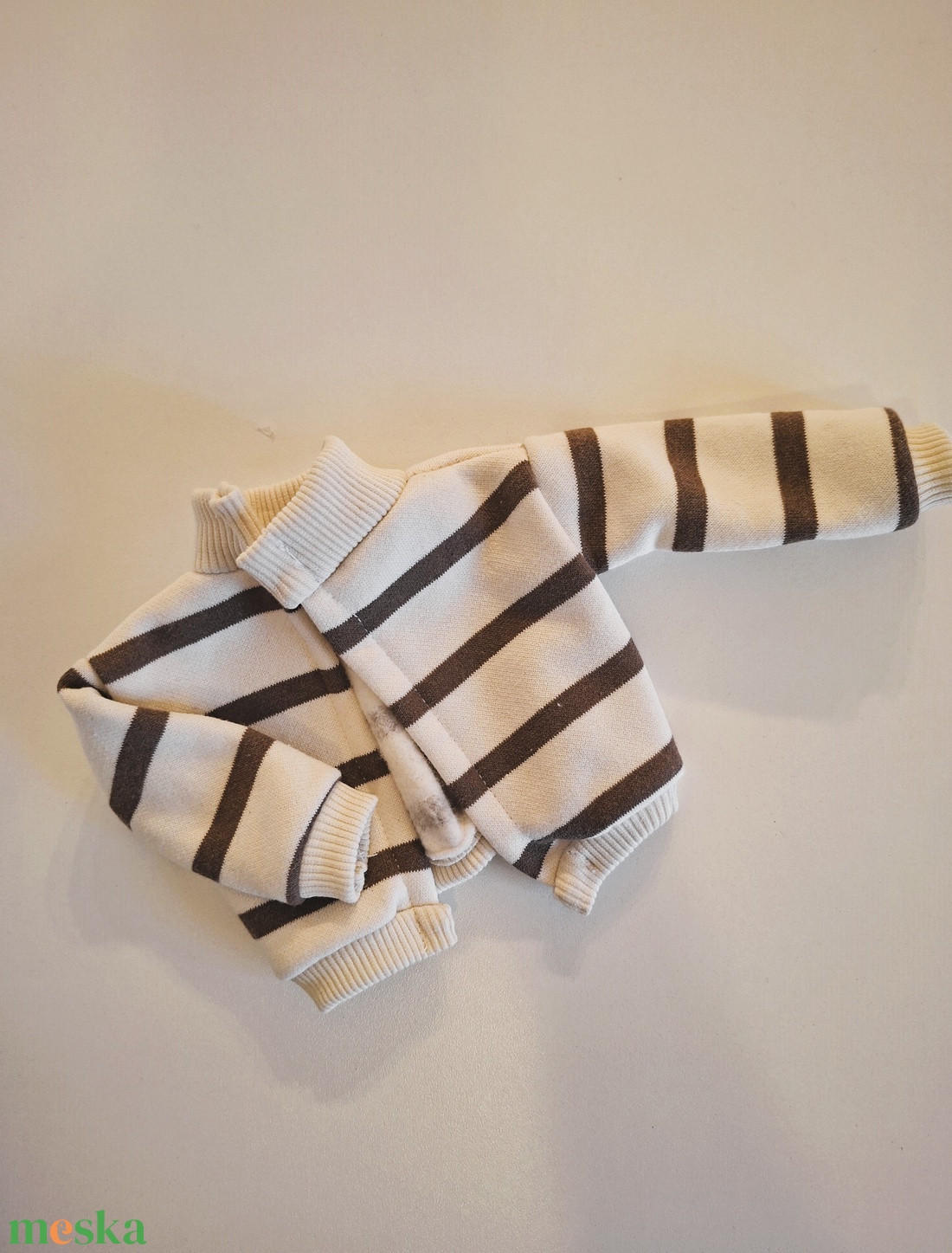 Csíkos kardigán  Textiljáték figurákra (Maci, Őzi, Nyuszi, Kutyus, Egérke, Panda) - játék & sport - baba & babaház - játékbaba, babakellék - Meska.hu