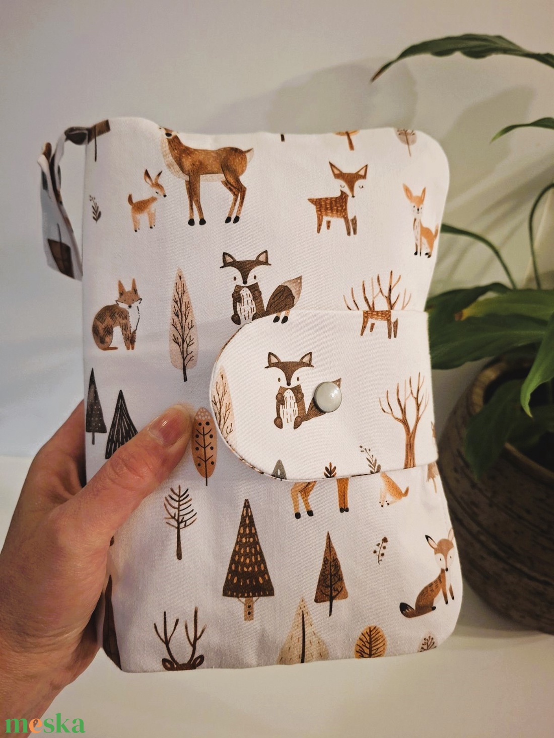 Forest animals - Pelenkázó neszesszer, vízlepergetős pelenkázó alátéttel - baba - mama - pelenkázó, babafürdető kellékek - pelenkázó neszeszer, pelenkatartó - Meska.hu