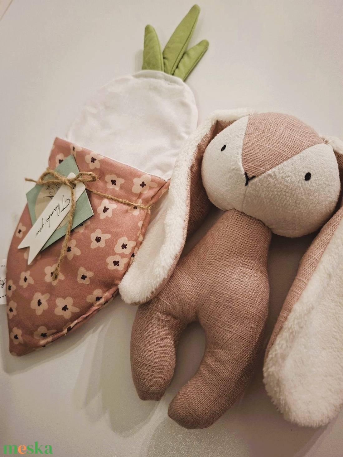 Prémium Nyuszi � Répába bújva - kézműves textil játékfigura - játék & sport - plüssállat & játékfigura - nyuszi - Meska.hu