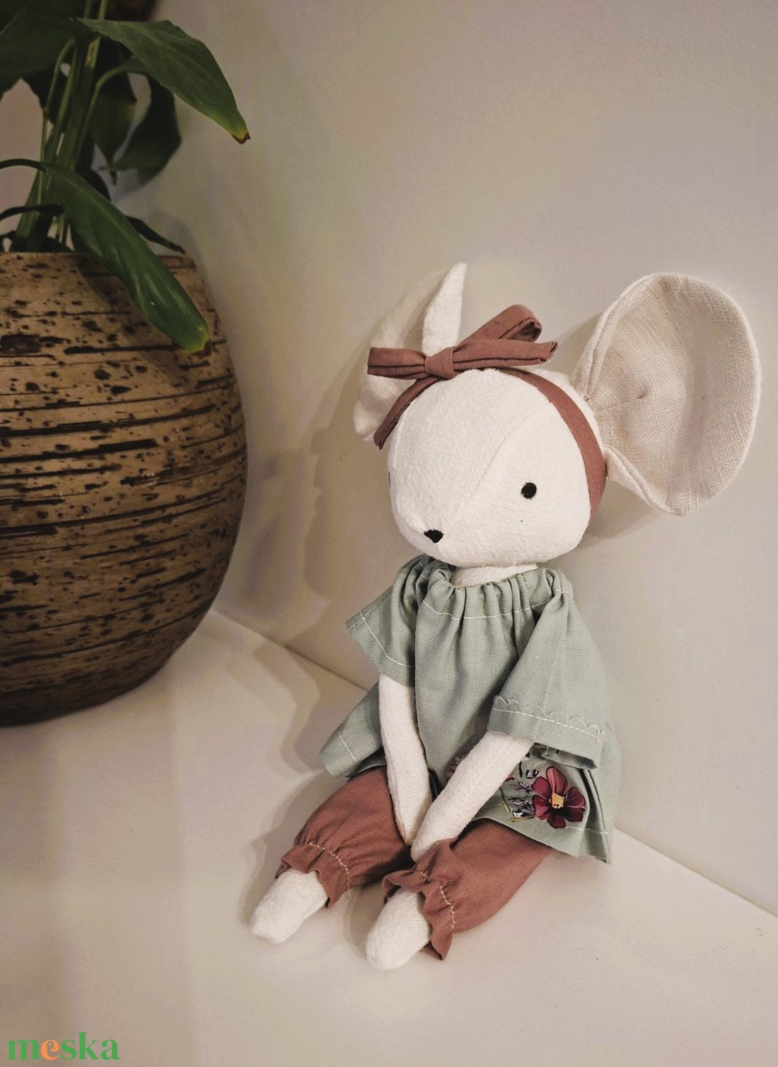 Mini egér  � a legcukibb kis tavaszváró - kézműves, öltöztethető gyerekjáték figura - játék & sport - plüssállat & játékfigura - őzike, szarvas - Meska.hu