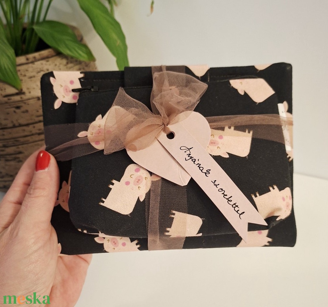 Anyáknapi meglepetés szett - kiskönyv borító és apró neszesszer - táska & tok - neszesszer - Meska.hu